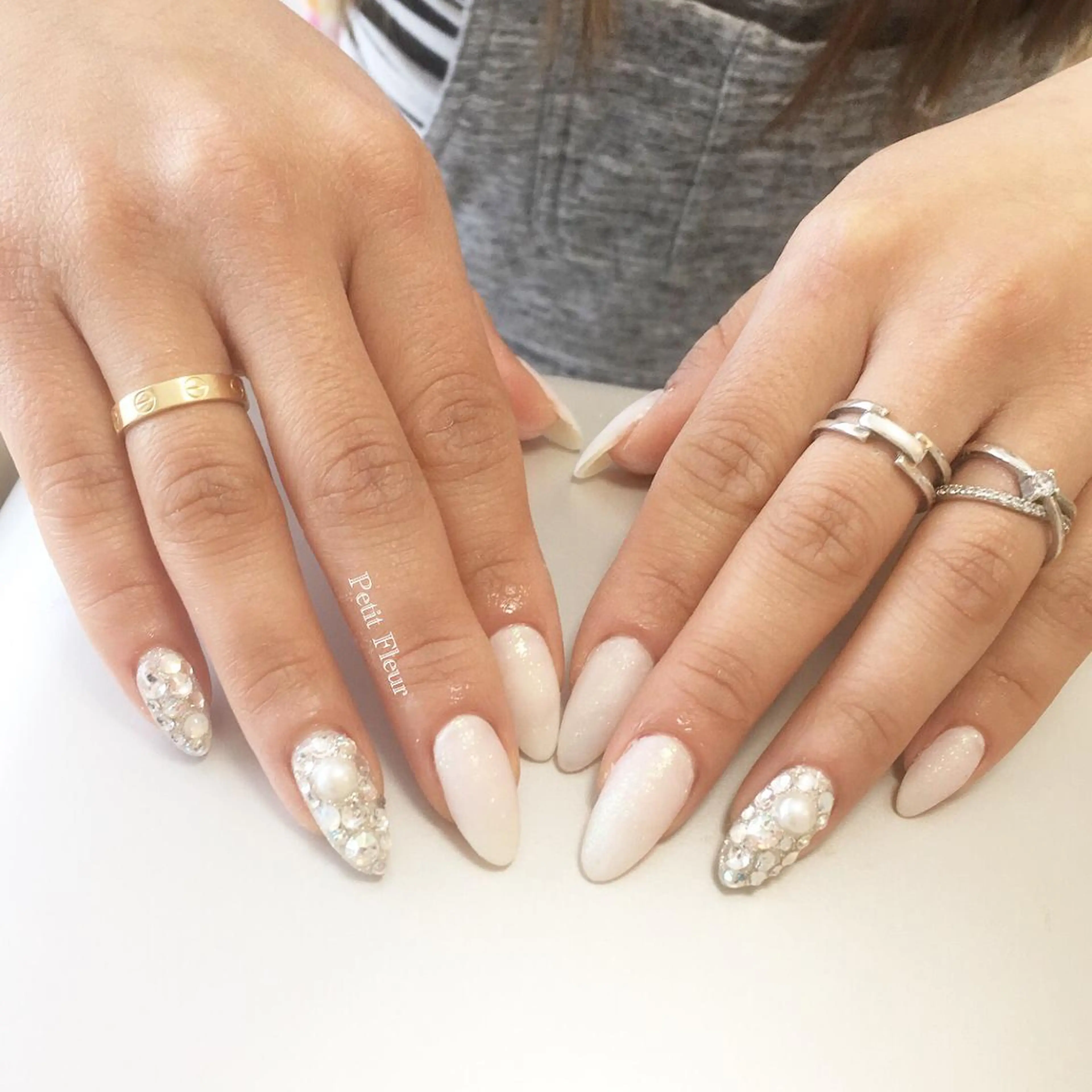 ネイル ラメ(グリッター) マットネイル 春ネイル Petit Fleur所属・青柳 亜梨奈のマツエク・マツパデザイン