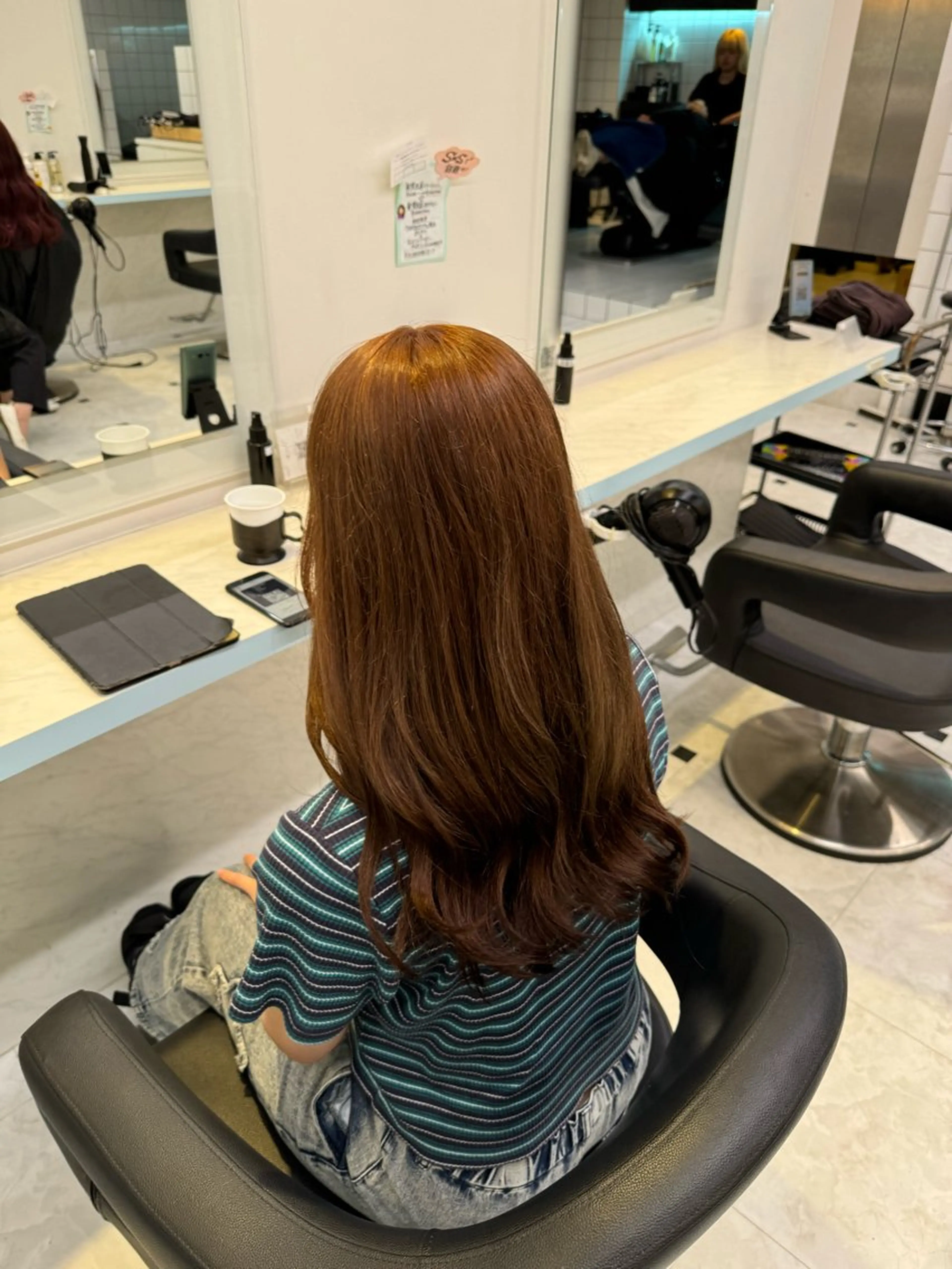 ロング カラー ヘアカラー トリートメント 🧡モテ髪＆透明感 🧡オレンジ🌻🧡のヘアスタイル