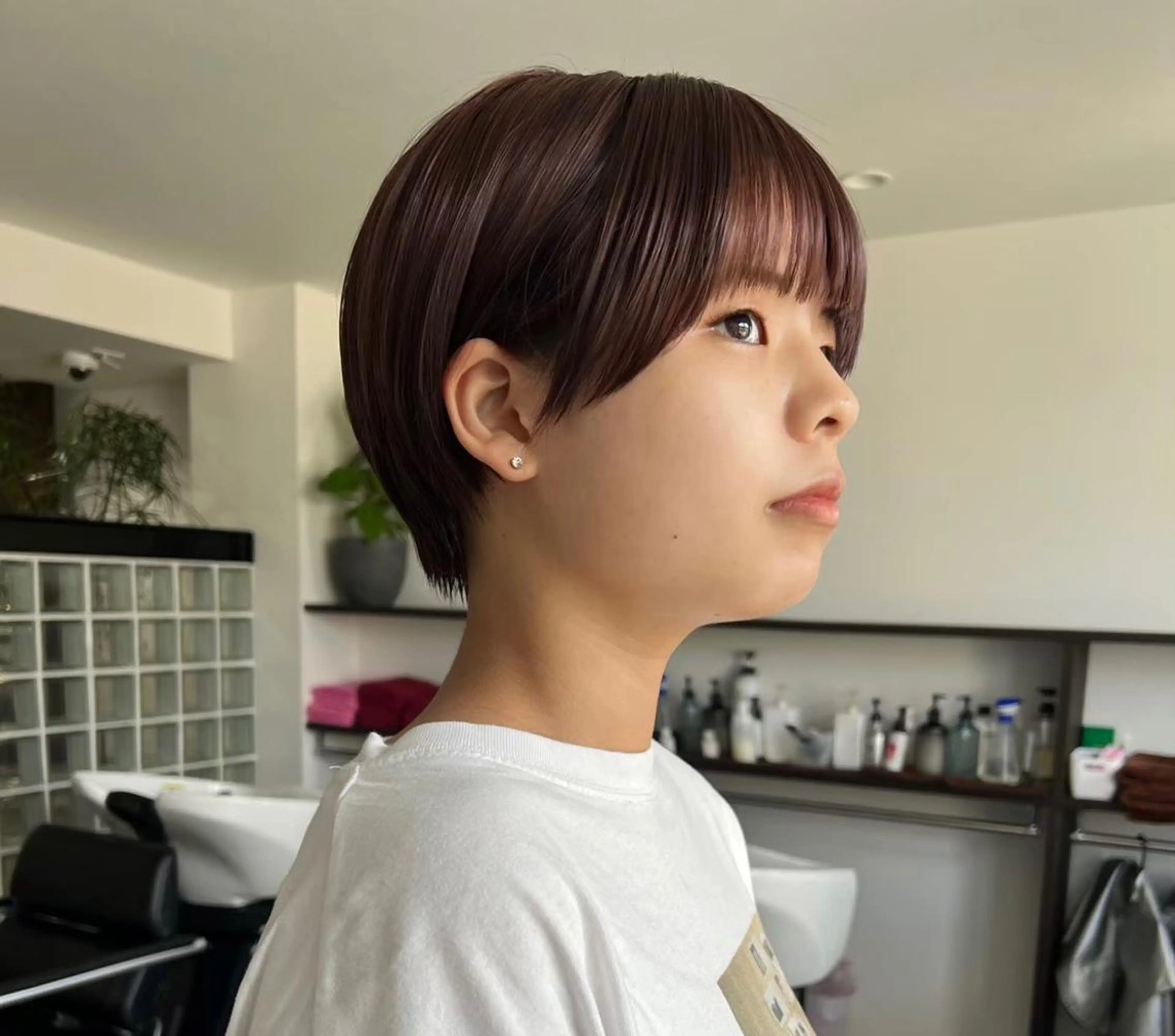 ショート 髪質改善 トリートメント タナカ レイヤのヘアスタイル