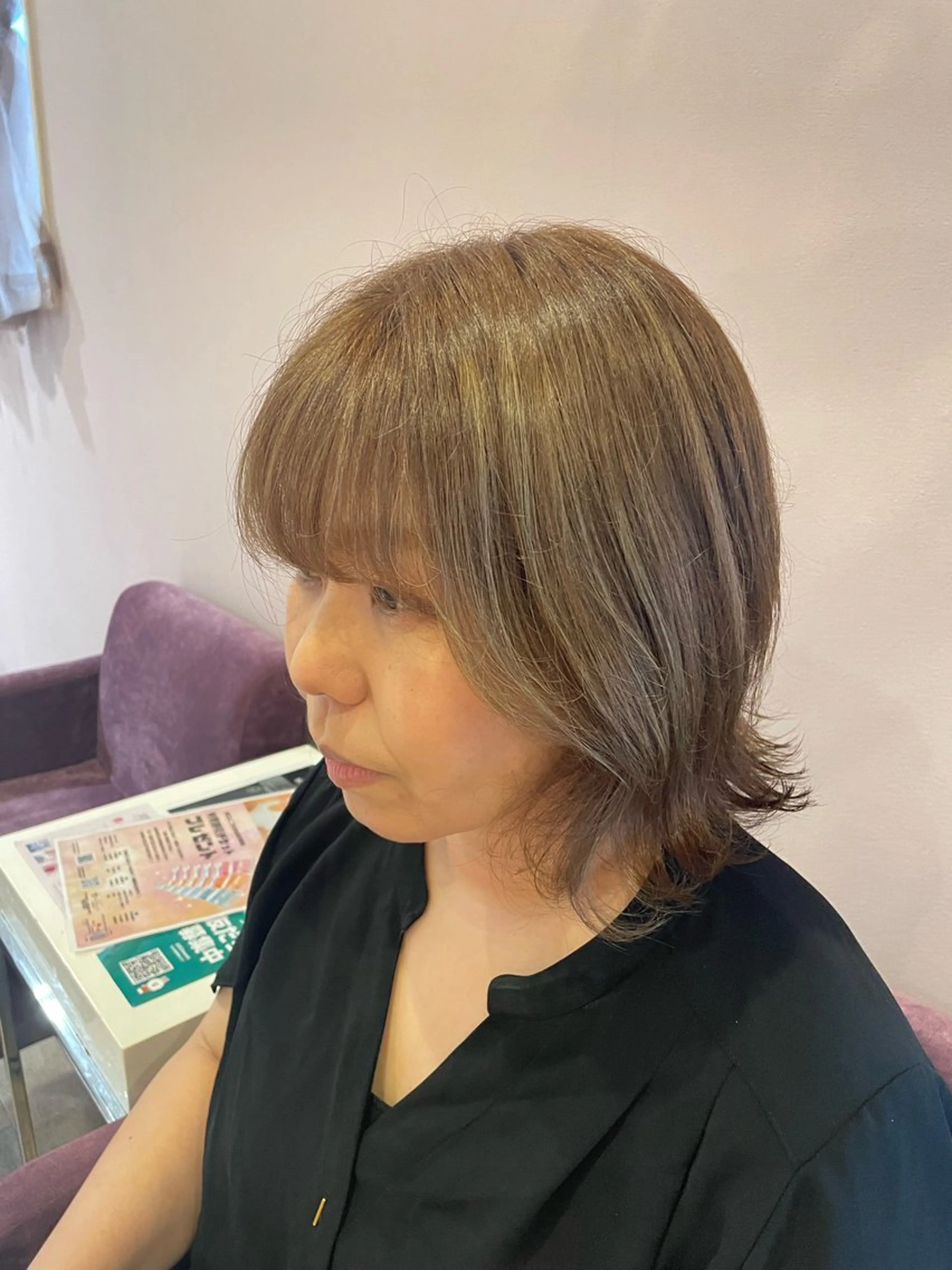 ミディアム ヘアカラー メンズ✂️カット✂️ 🌀パーマ🌀【華】のヘアスタイル