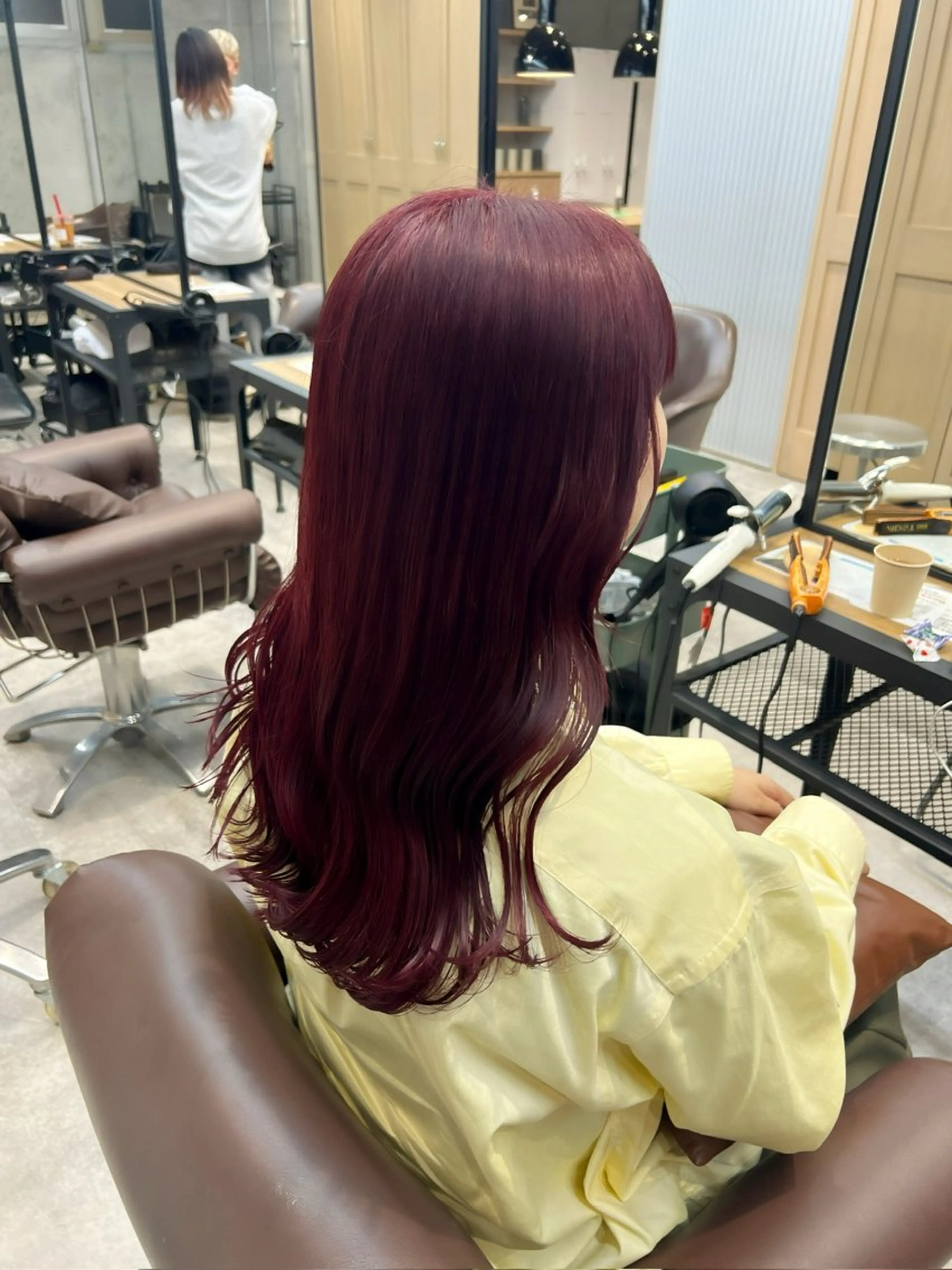 ミディアム カラー カット ヘアカラー トリートメント 暖色magico/ レイヤーゆいかずきのヘアスタイル