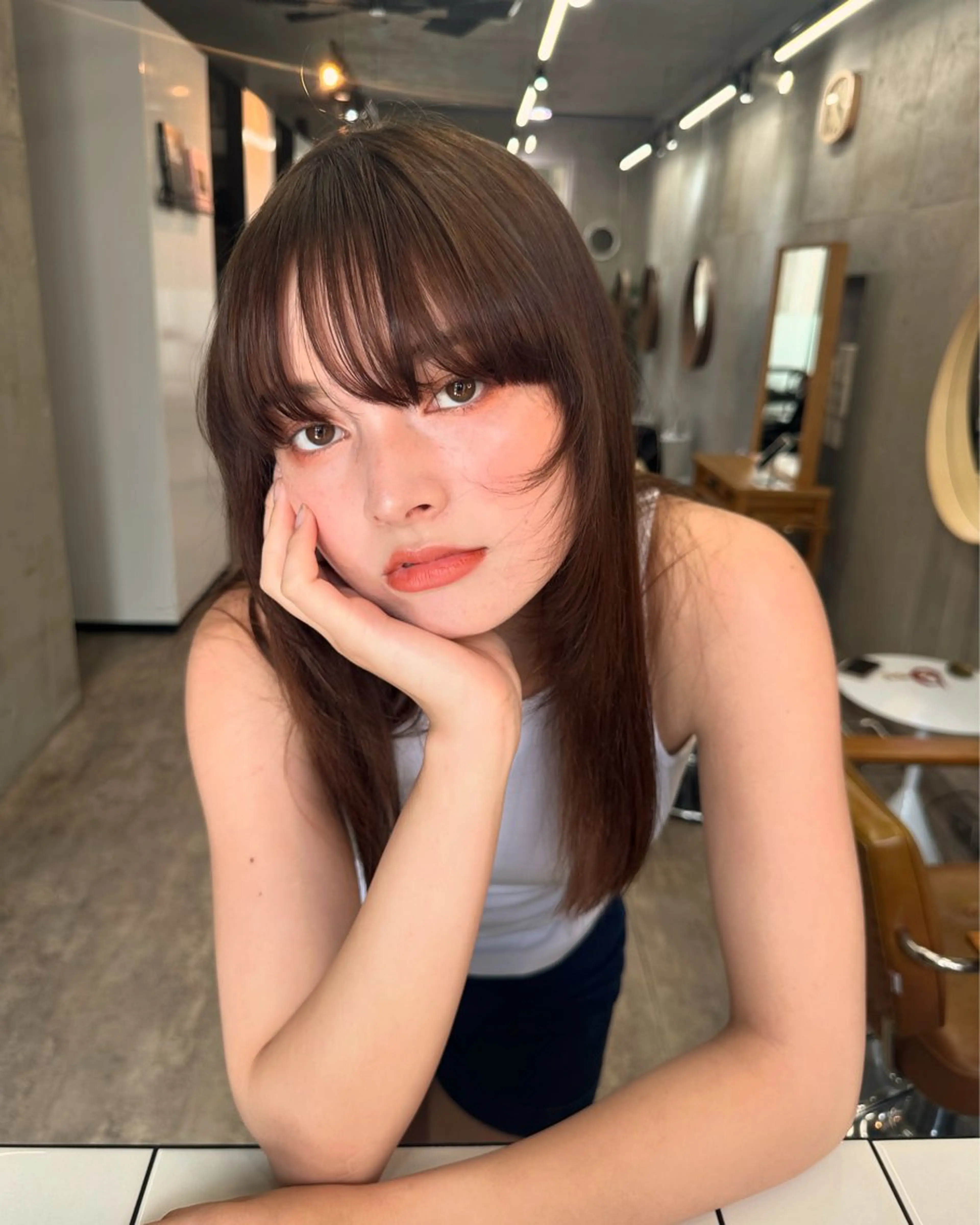 ロング カラー ベージュカラー ブリーチ ケアブリーチ 透明感カラー ダブルカラー SALT WATER所属・🫐 𝐌𝐚𝐨 🫐ボブモデル募集のヘアスタイル