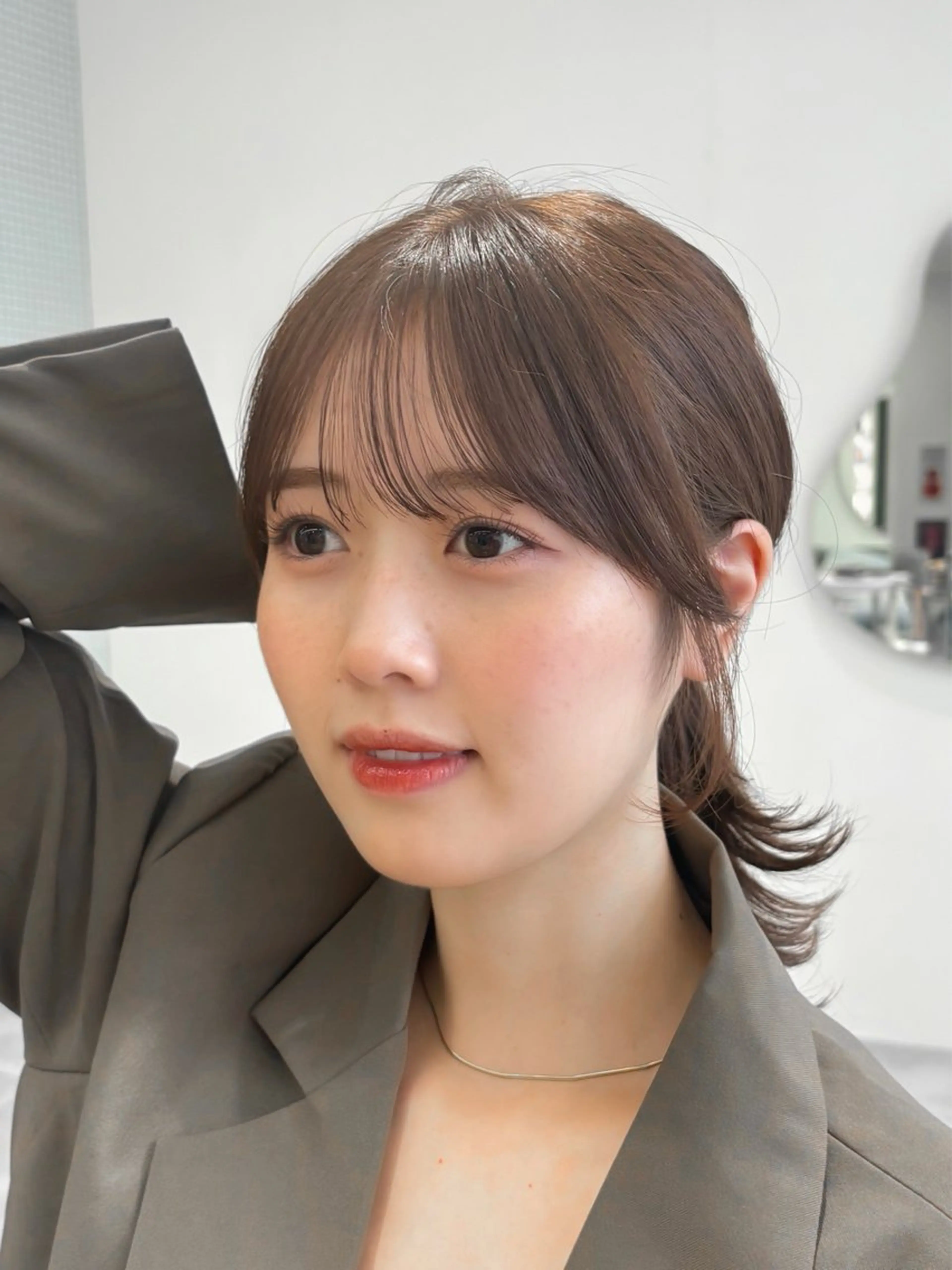 ミディアム カラー カット ren ボブロブ/ミディアムのヘアスタイル