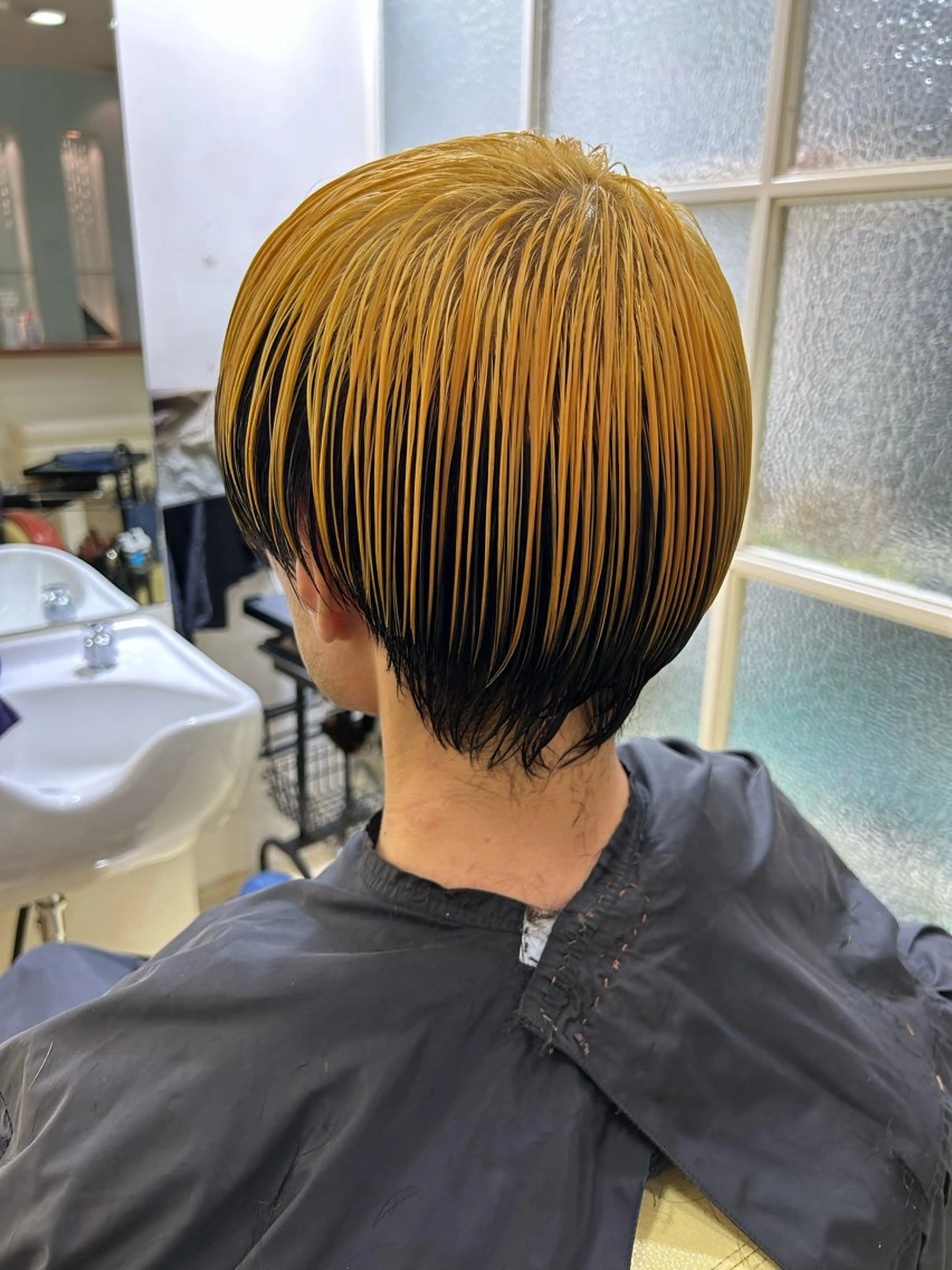 ショート カラー メンズ メンズブリーチ ブリーチ カット ヘアカラー デザインカラー/ 推しの配色　肥後のヘアスタイル