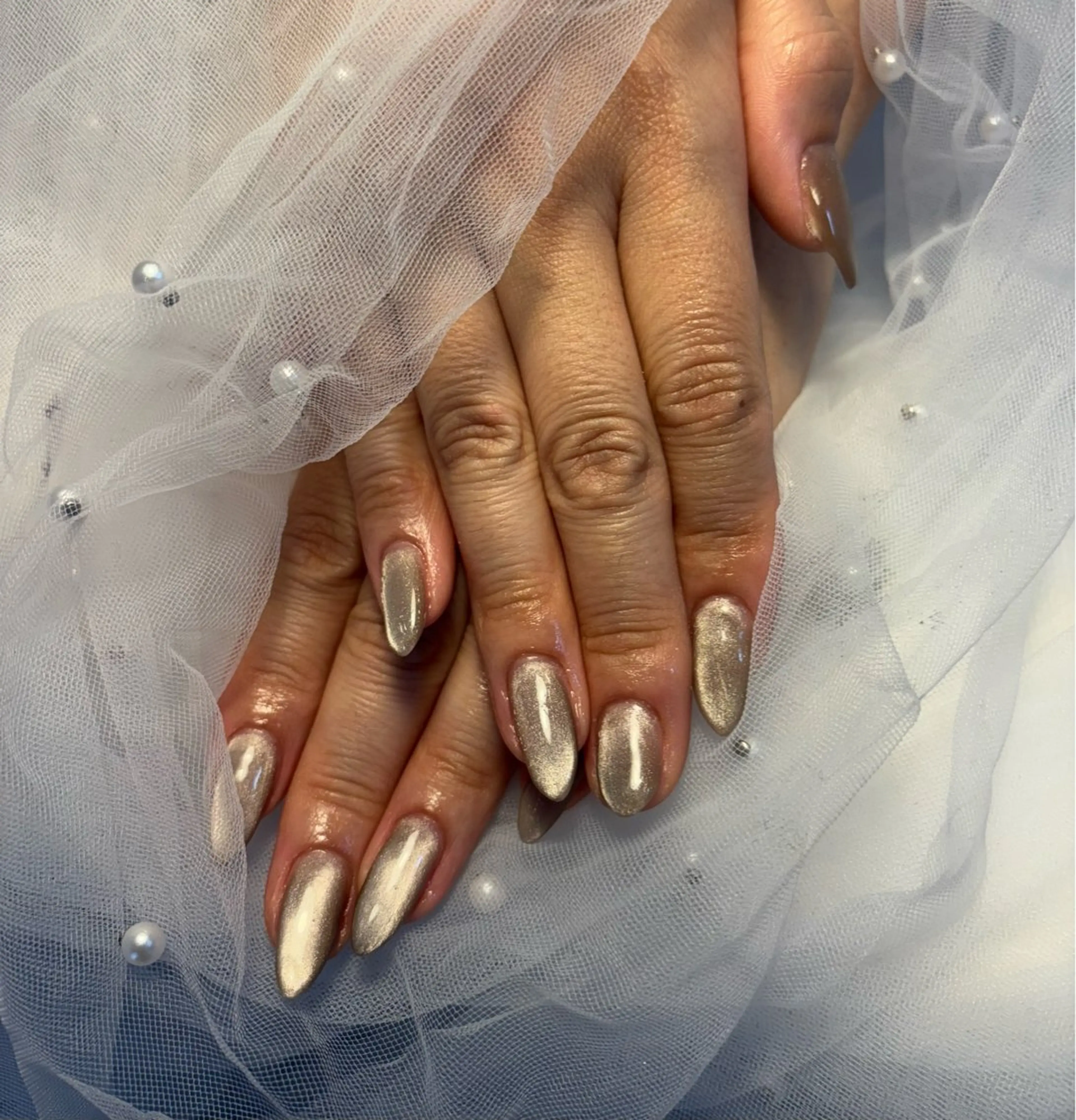 ネイル フラッシュネイル フットネイル フレンチネイル ジェルネイル ガラスフレンチ ハンドネイル Nail salon Natulalのネイルデザイン