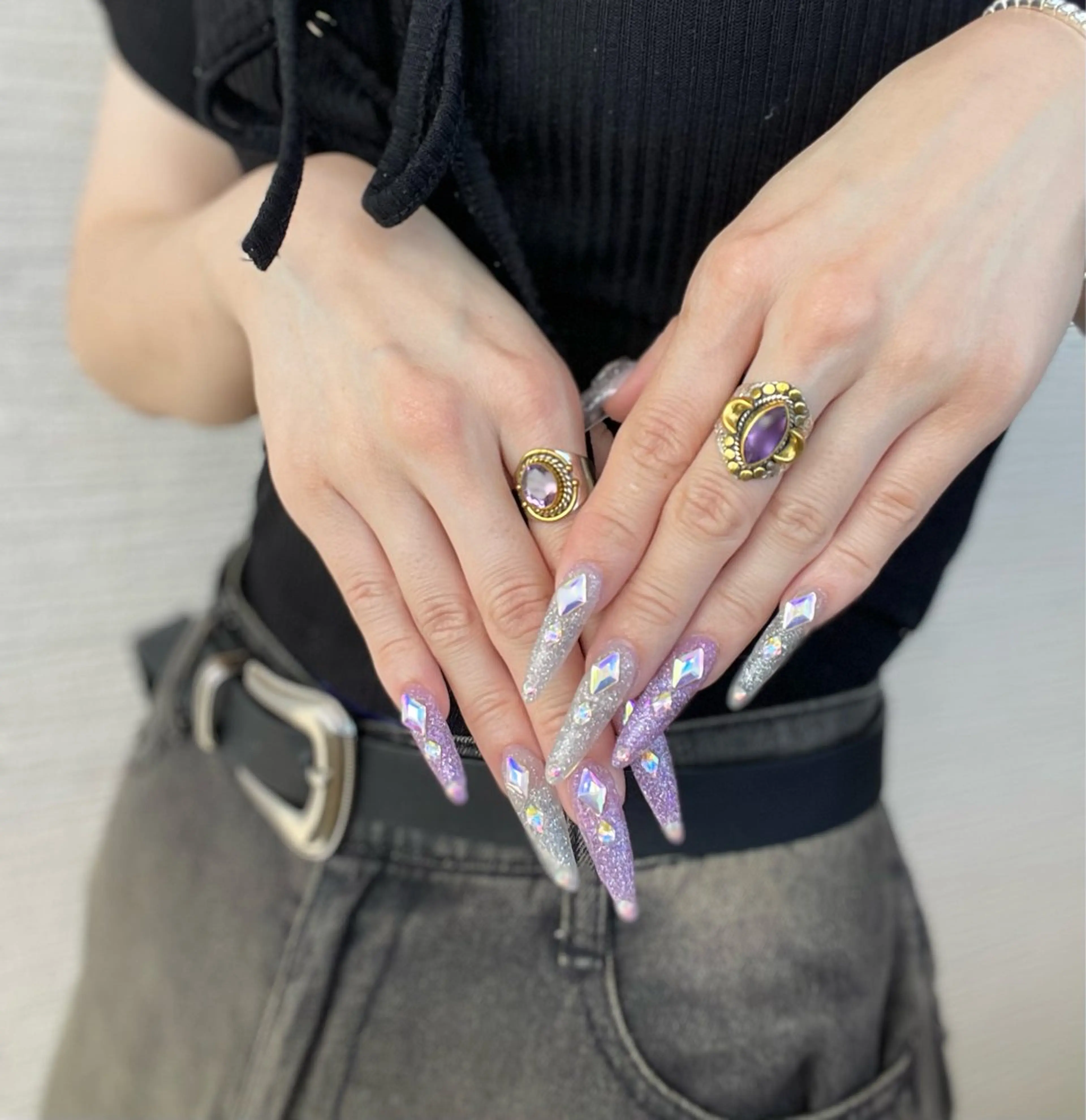 ネイル キラキラネイル ラメ(グリッター) ワンカラーネイル Nail Salon L'arc所属・☆Mèo ☆のネイルデザイン