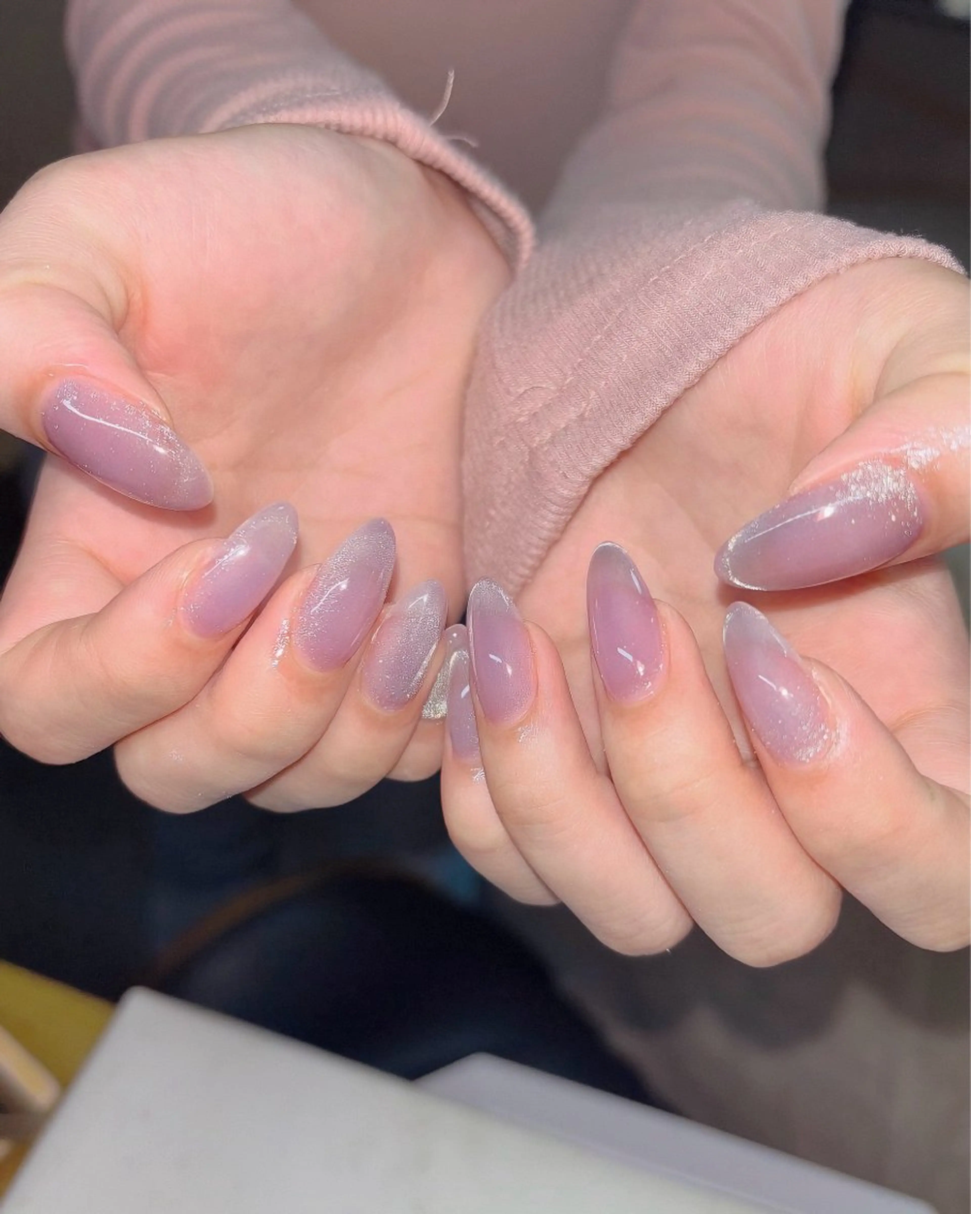 ネイル フレンチネイル マグネットネイル オフィスネイル ピンク シンプルネイル ハンドネイル ハンドケア 🫧OPELIA NAIL渋谷🫧のネイルデザイン