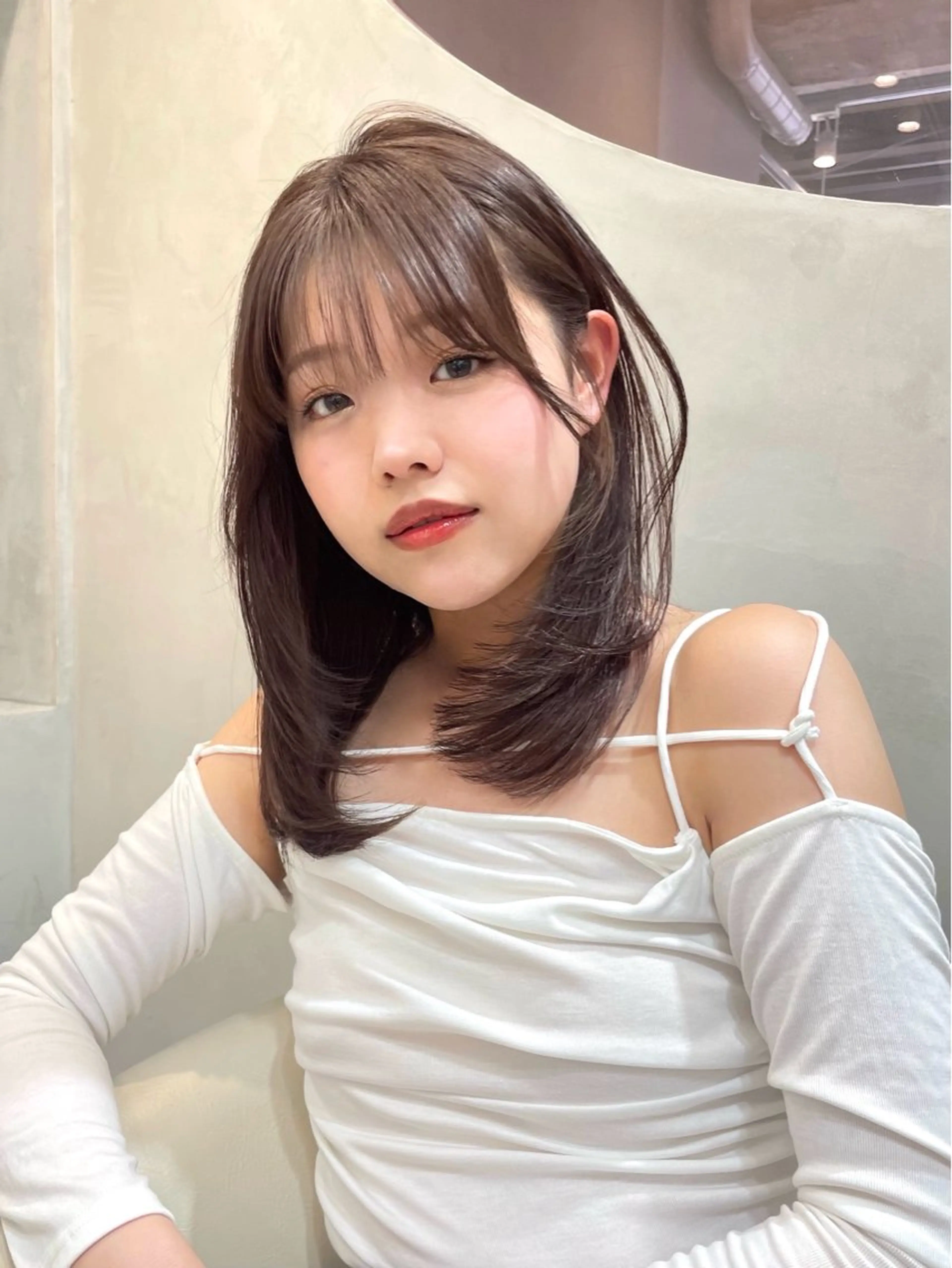 セミロング カット ヘアカラー トリートメント 🪽韓国ヘア髪質改善 🪽なるのヘアスタイル