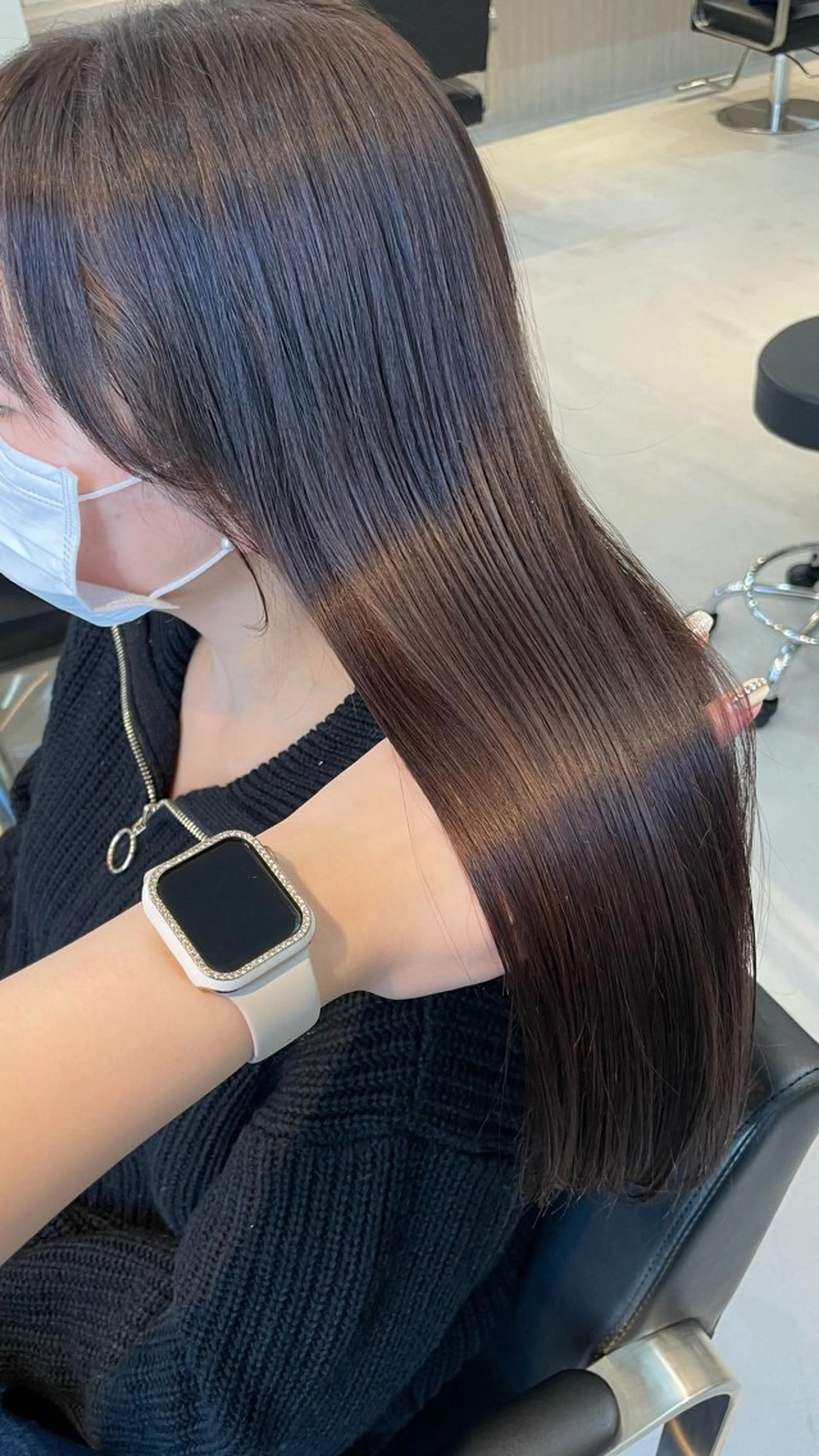 ロング 縮毛矯正 noa hair  design所属・noa 小山莉々のヘアスタイル