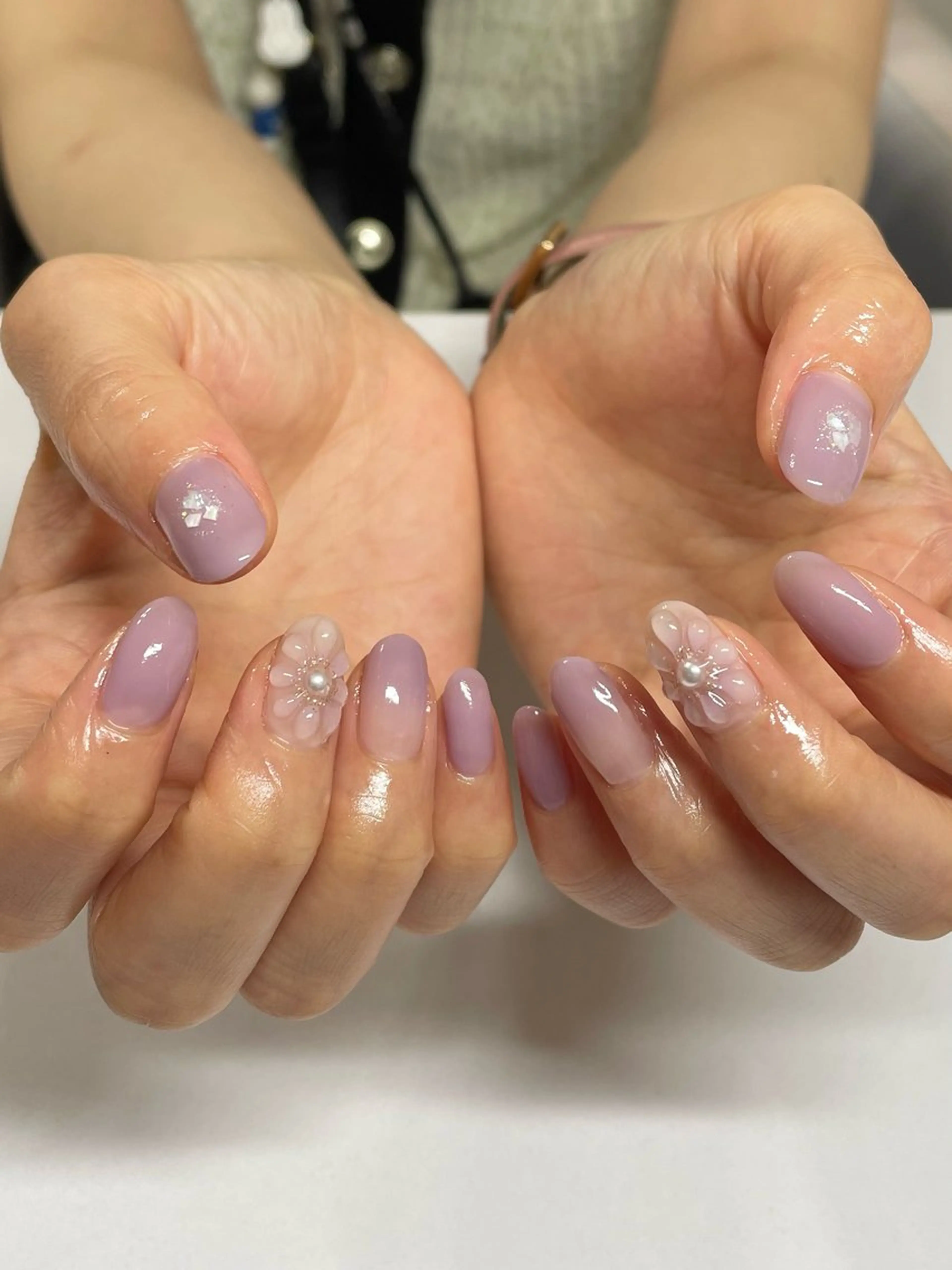 ネイル アートネイル フラワーネイル ぷっくりネイル nailroom lilasのネイルデザイン