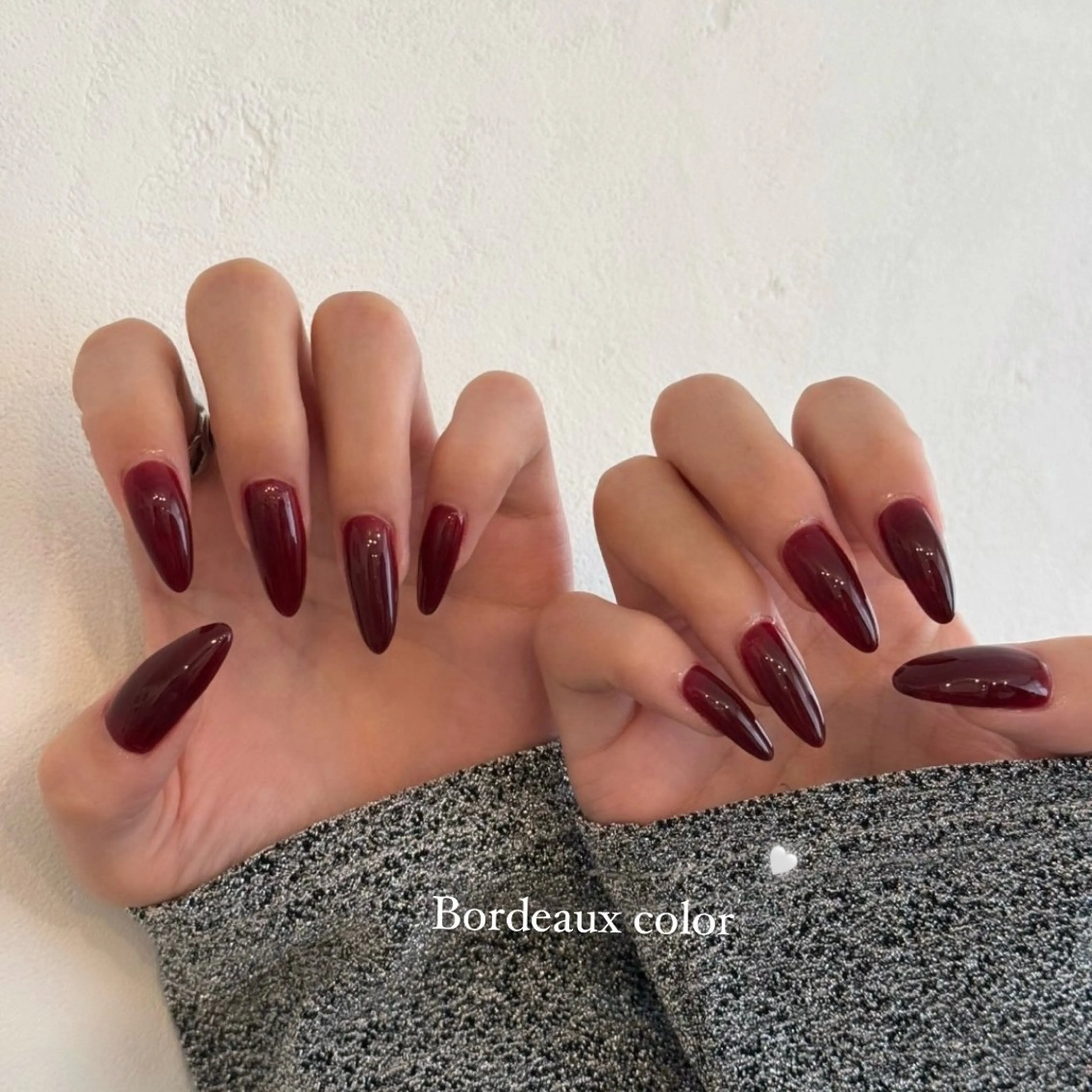 ネイル ボルドー ワンカラーネイル Rich+nail🫧仙台🫧所属・Rich+nail 🫧仙台🫧のネイルデザイン