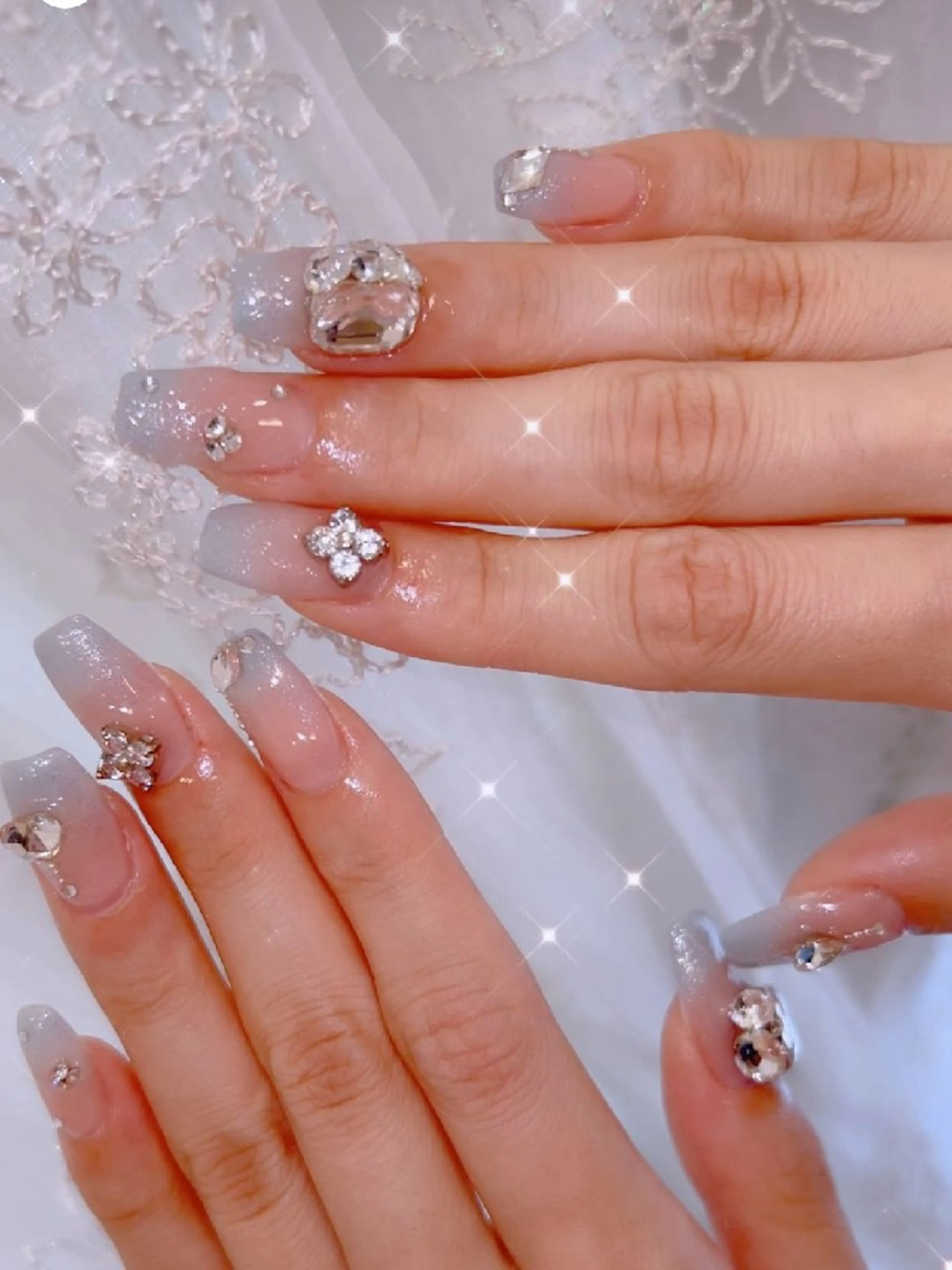 ネイル 長さ出し ジェルネイル 韓国ネイル マグネットネイル ニュアンスネイル ハンドネイル I LOVE ME NAIL.｡.:*♡のネイルデザイン