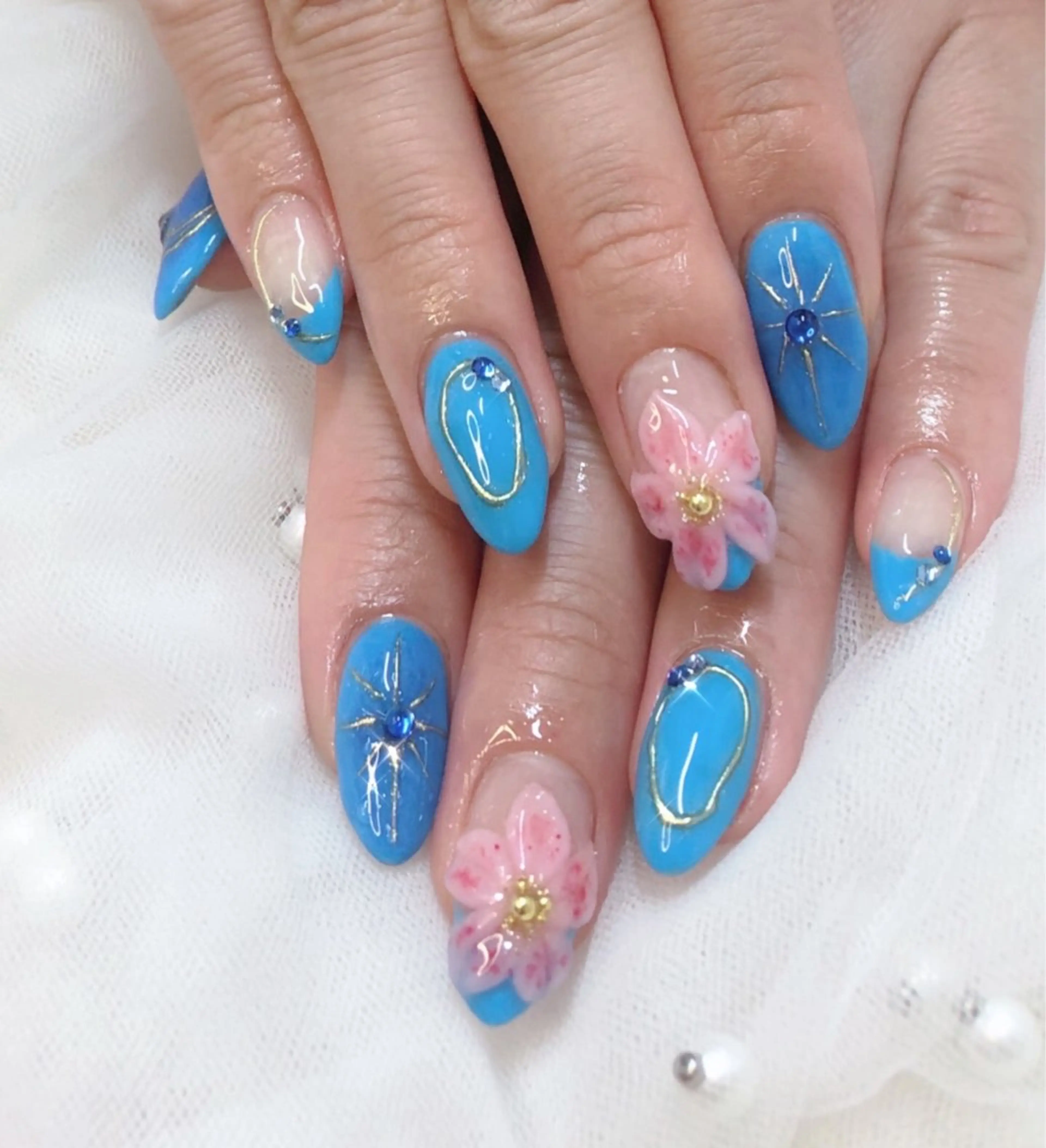 ネイル アートネイル フレンチネイル ジェルネイル ガラスフレンチ 韓国ネイル ハンドネイル ハンドケア 大門浜松町 ネイルのネイルデザイン