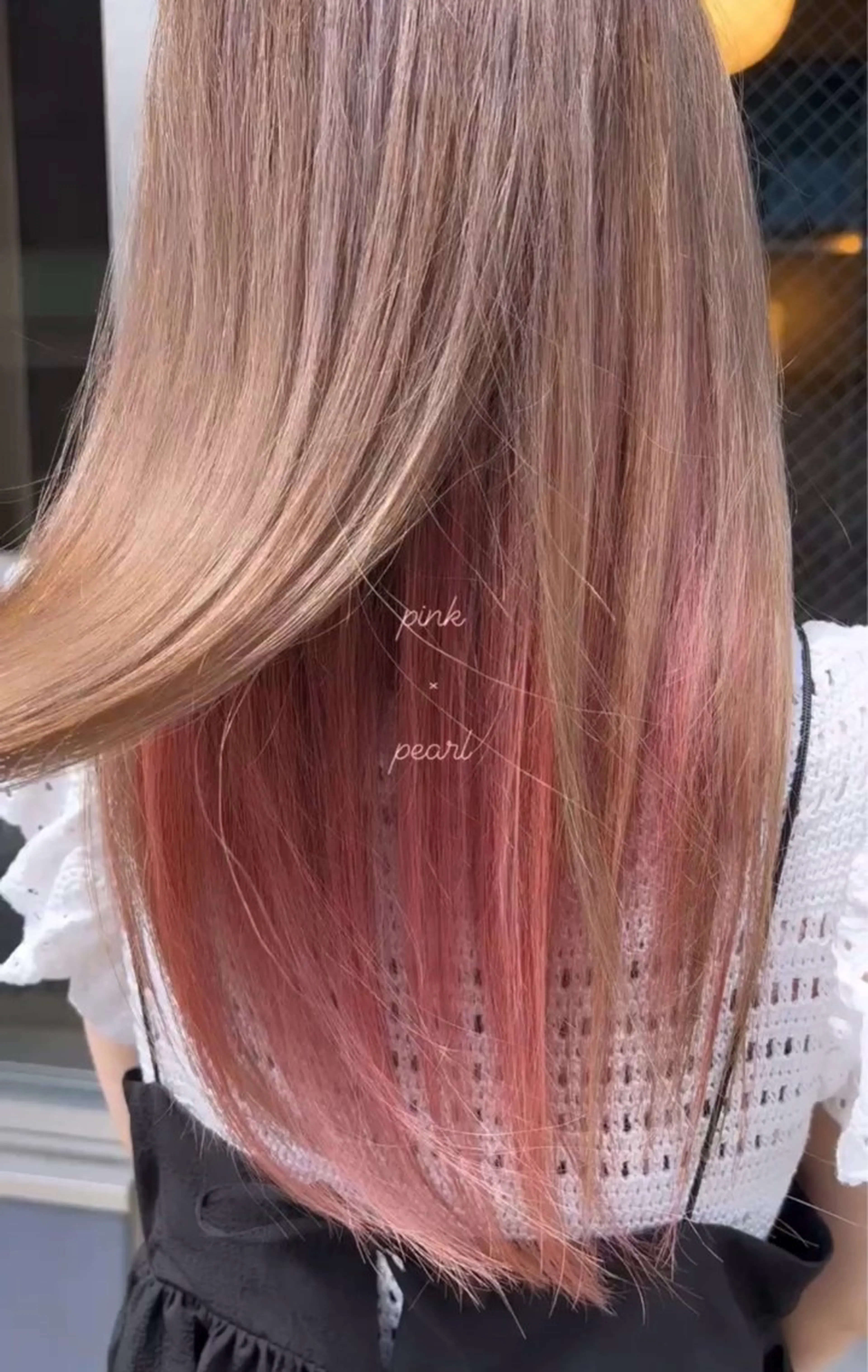 ロング カラー プルエクステ シールエクステ 黒髪 ブリーチ ダブルカラー ヘアカラー 💎ルフレ歌舞伎町 💎プルエクステのヘアスタイル