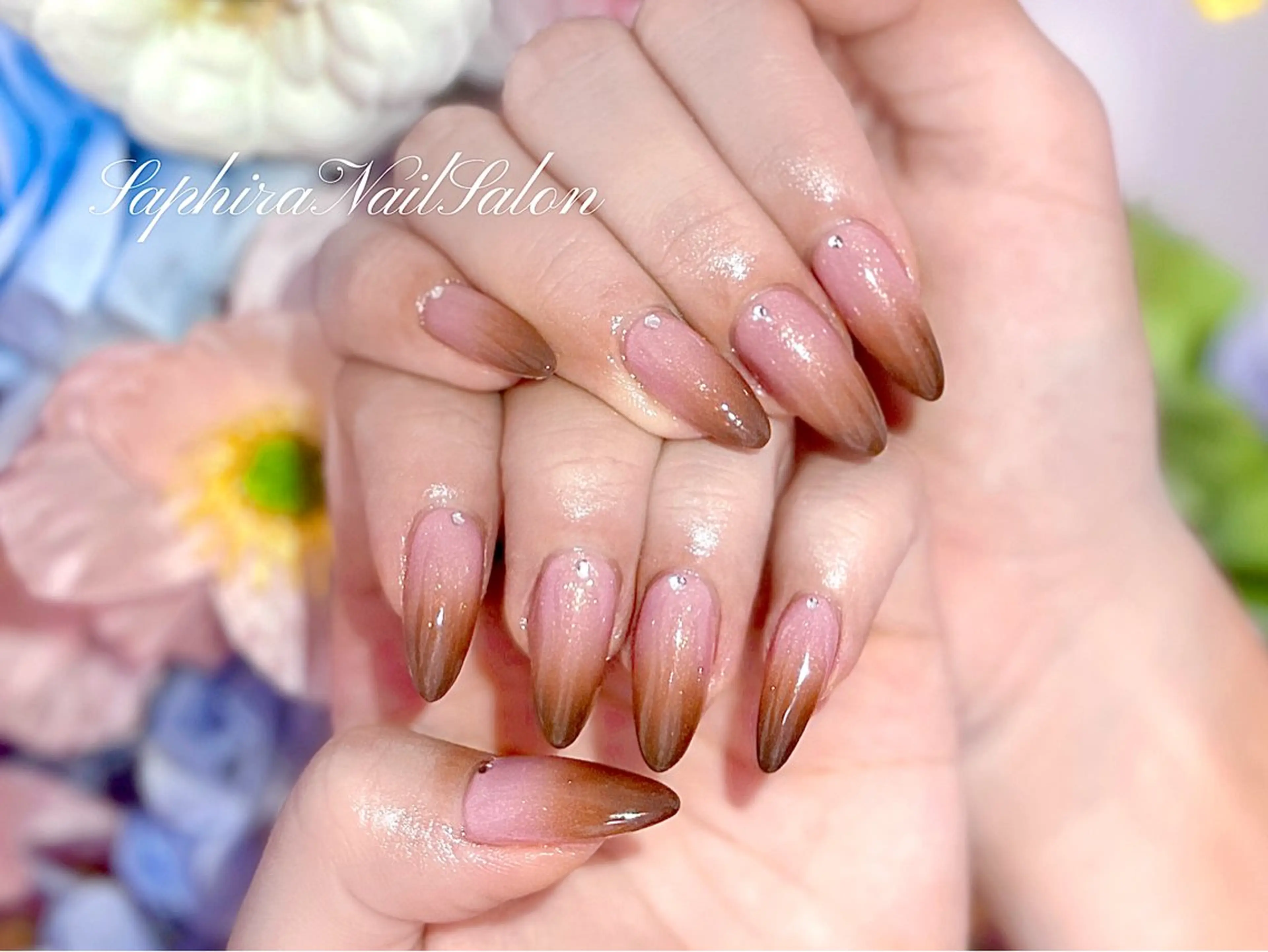 カラー ハンドネイル Saphiraネイル サロン錦糸町のネイルデザイン