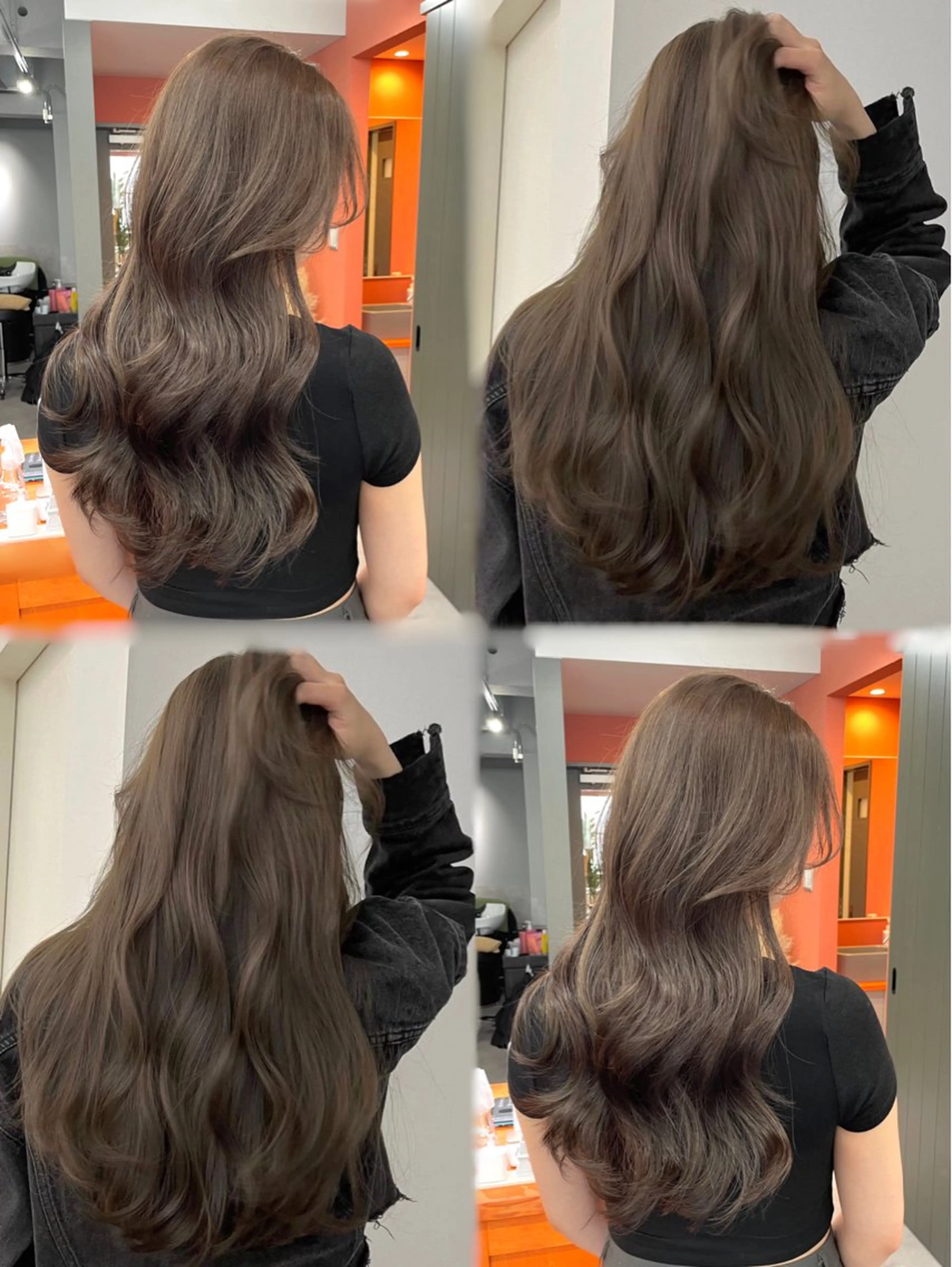 ロング カラー カット ヘアカラー トリートメント ミルクティーベージュ ❤︎レイヤー　MIAのヘアスタイル