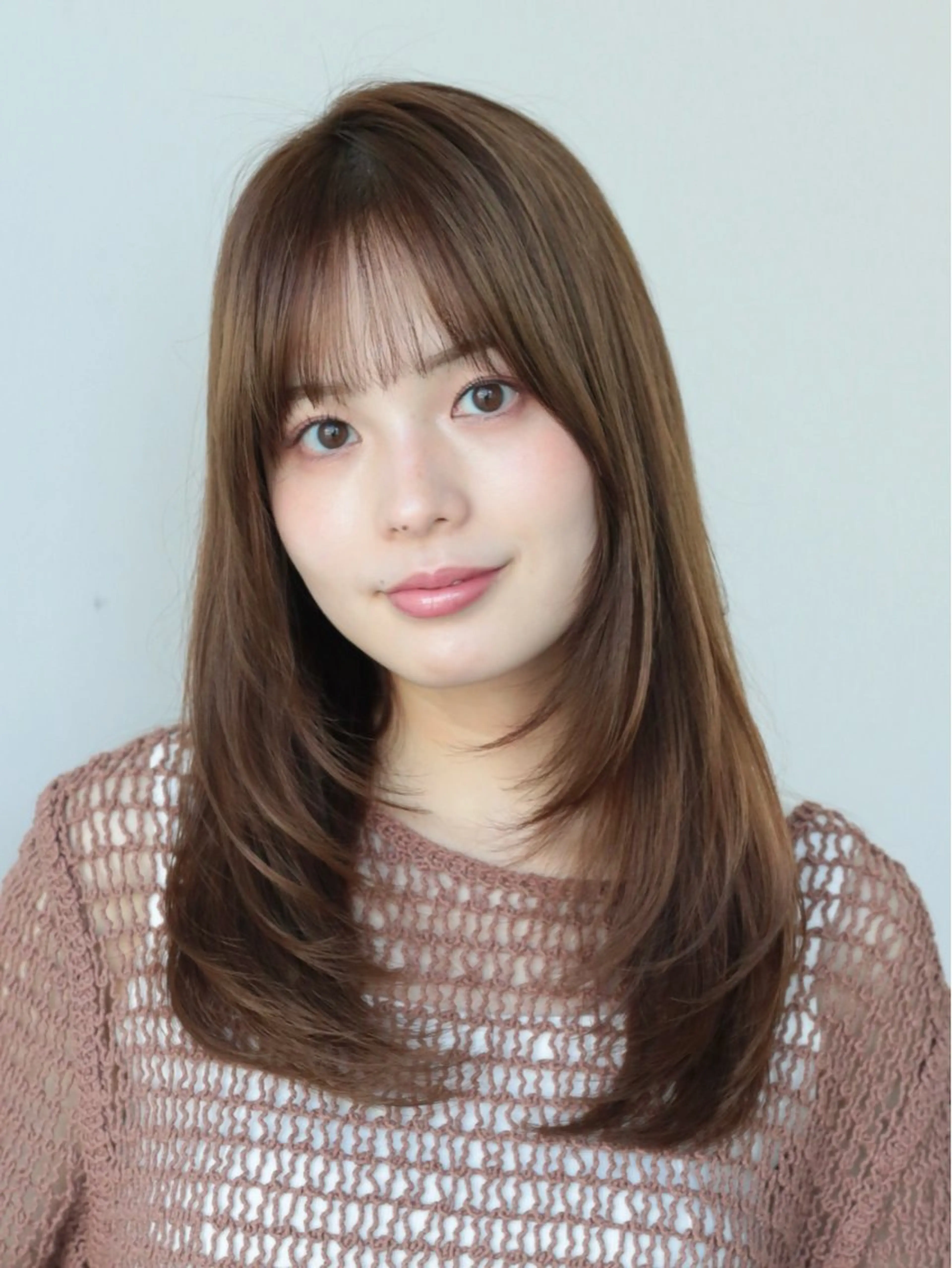 セミロング カラー レイヤーカット カット ヘアカラー トリートメント 髙木美緒🌿 ナチュラル/アレンジのヘアスタイル