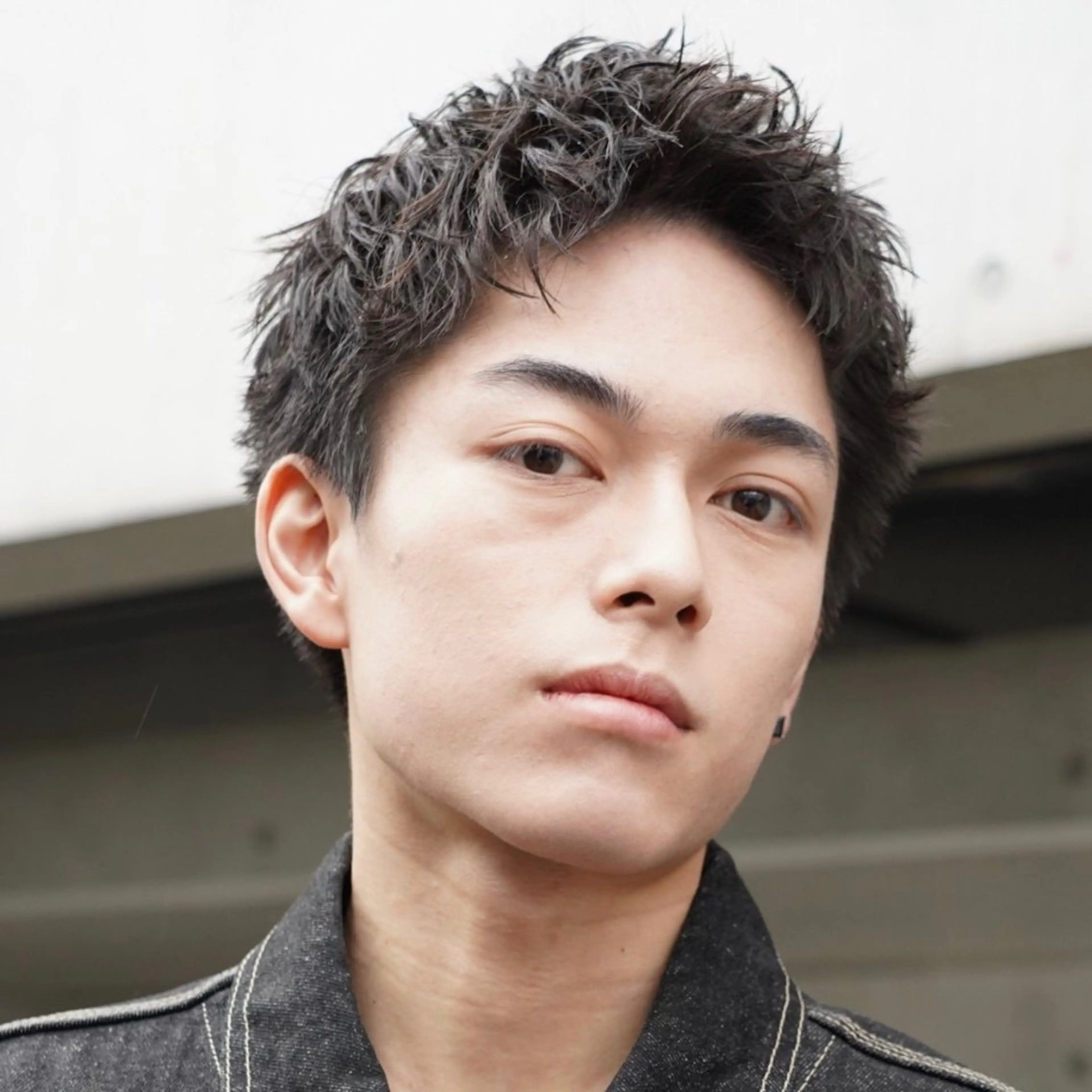 ショート カラー パーマ ヘアアレンジ メンズ fifth所属・センターパート／マッ シュ／パーマ　あさみのヘアスタイル