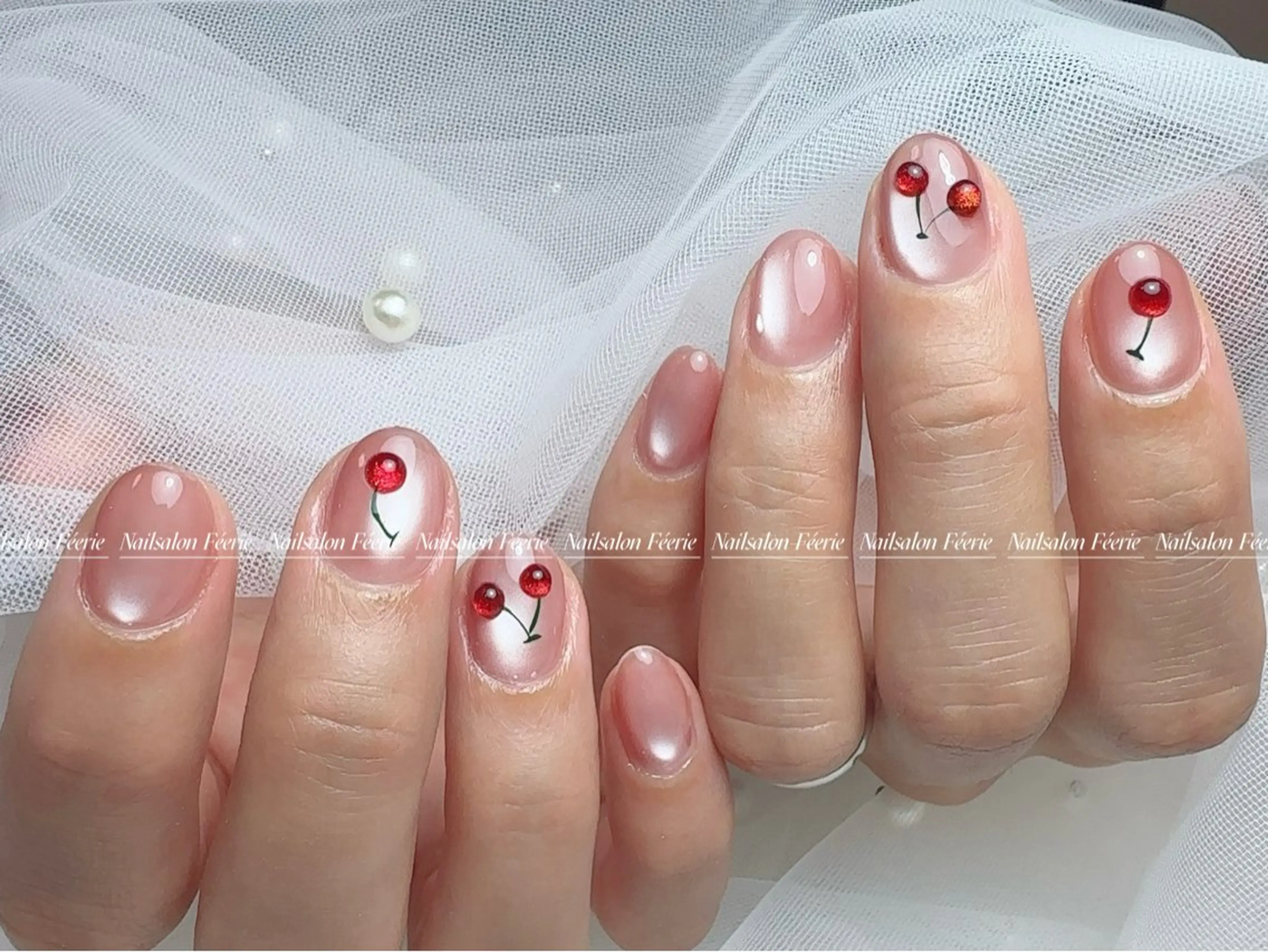 ネイル 成人式 長さ出し フットネイル フレンチネイル ジェルネイル ハンドネイル ハンドケア nail salon Feerieのネイルデザイン