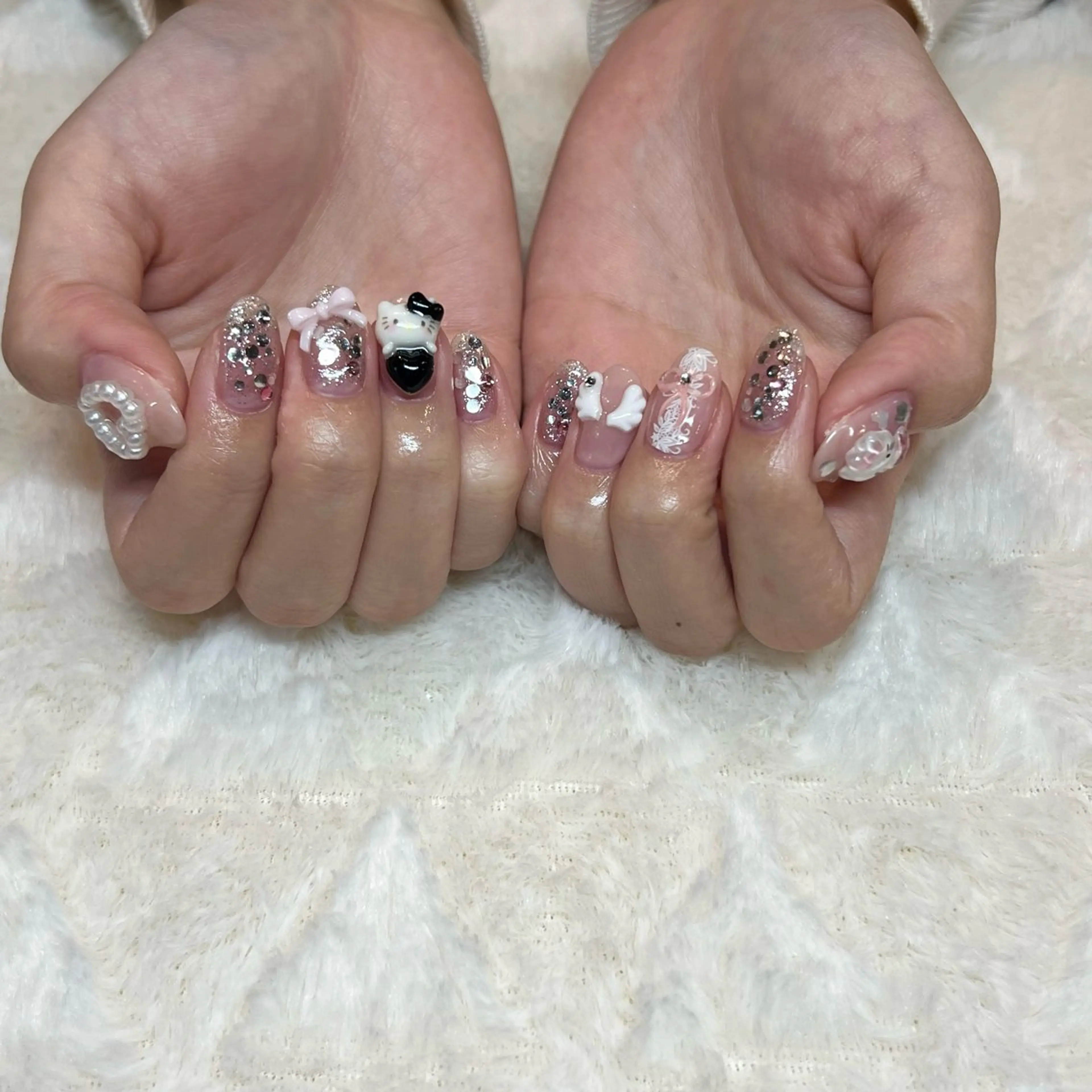 ネイル ハンドネイル 韓国🩶Y2Kネイル 💫くれはのネイルデザイン