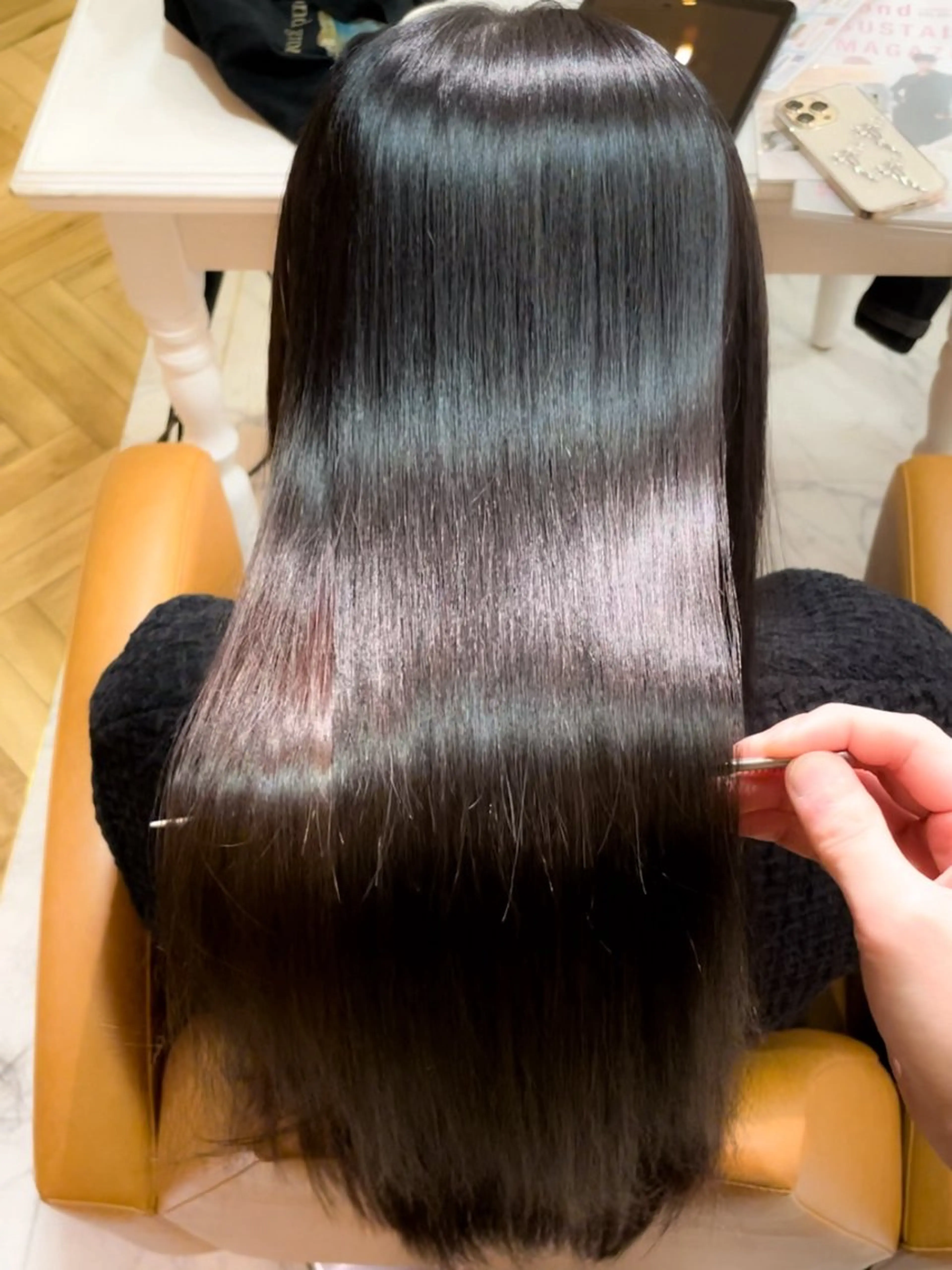 セミロング 髪質改善 韓国風ヘア レイヤーカット 縮毛矯正 カット ヘアカラー 縮毛矯正 トリートメント 美髪縮毛矯正🤍 髪質改善/Shinaのヘアスタイル