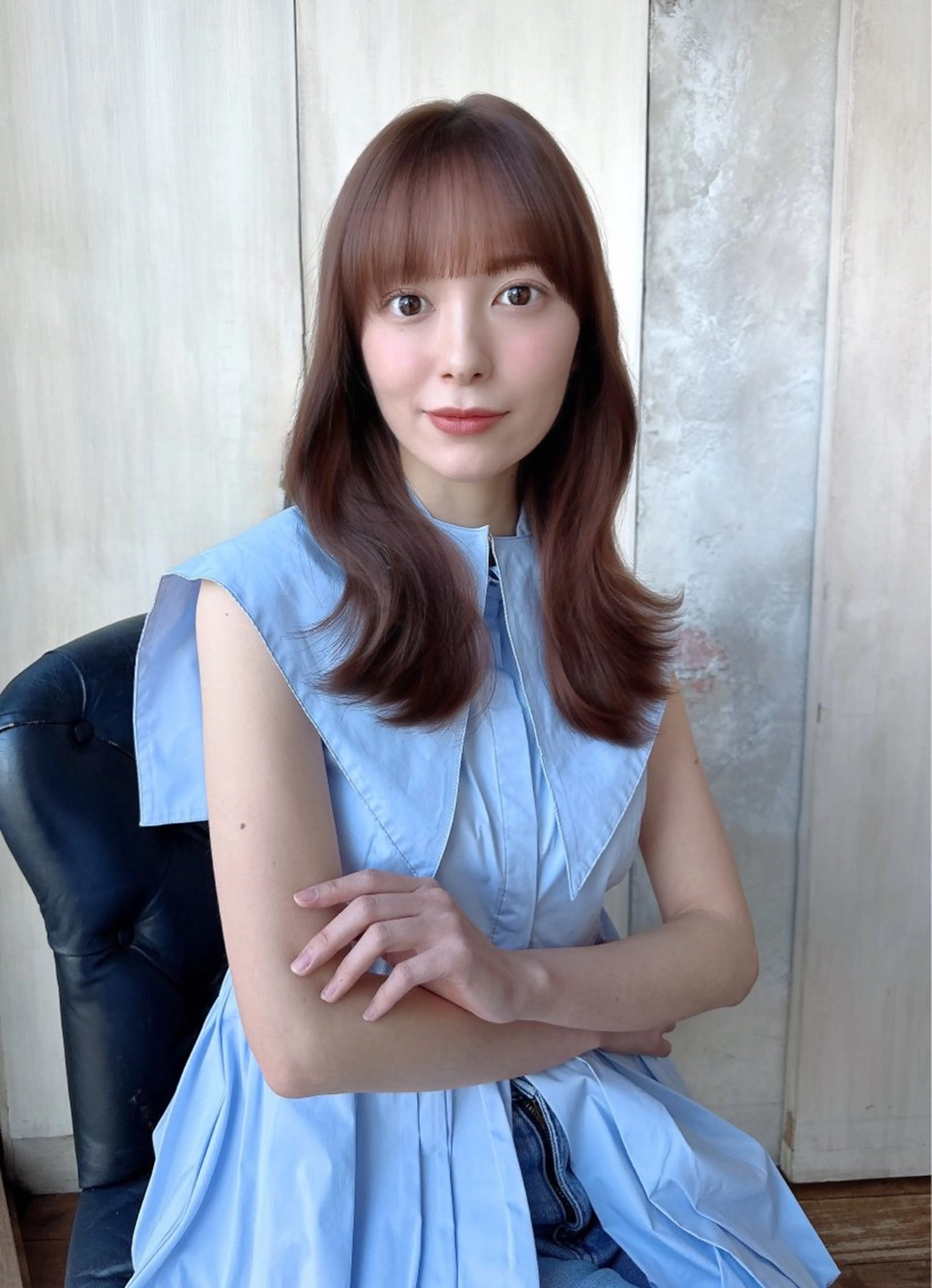 ロング カラー 透明感カラー 小顔カット トリートメント カット ヘアカラー トリートメント ヘッドスパ 石戸谷　海斗/韓国 レイヤー/艶カラーのヘアスタイル
