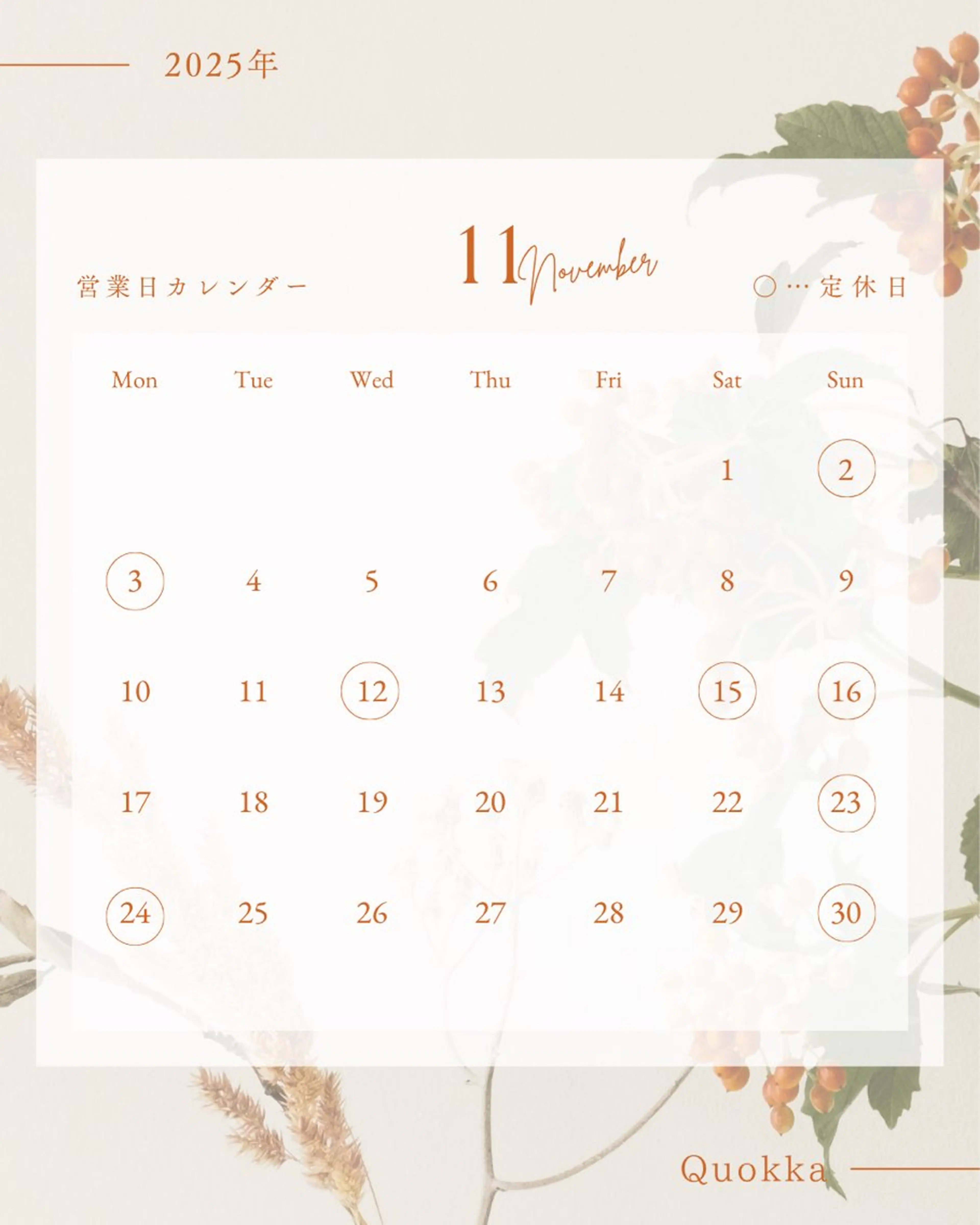 Quokka ✴︎ あま市甚目寺のエステ・リラクイメージ