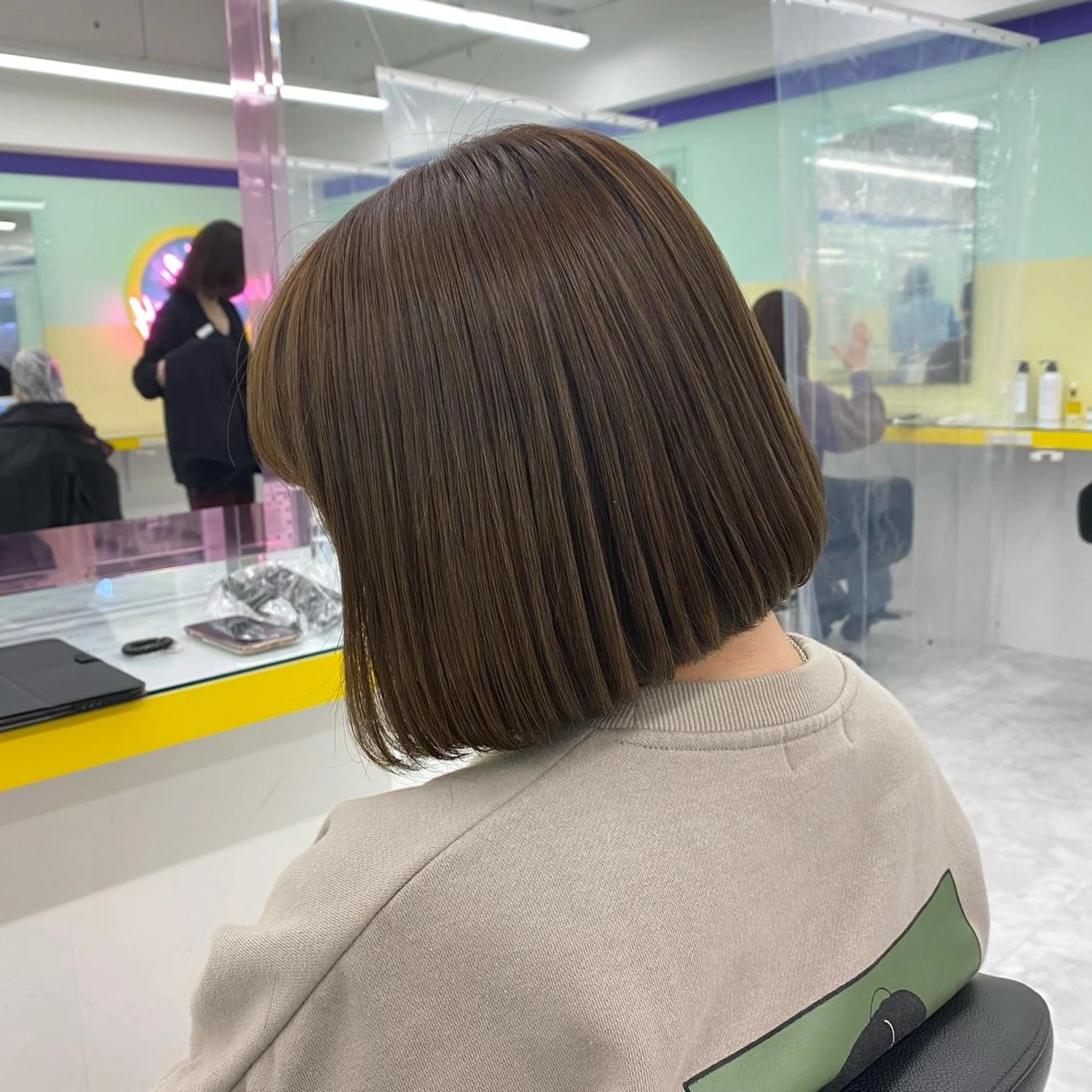 セミロング カラー ヘアアレンジ ヘアカラー トリートメント GOTODAY shair salon 横浜mare店所属・透明感抜群カラー mai🍑♡のヘアスタイル
