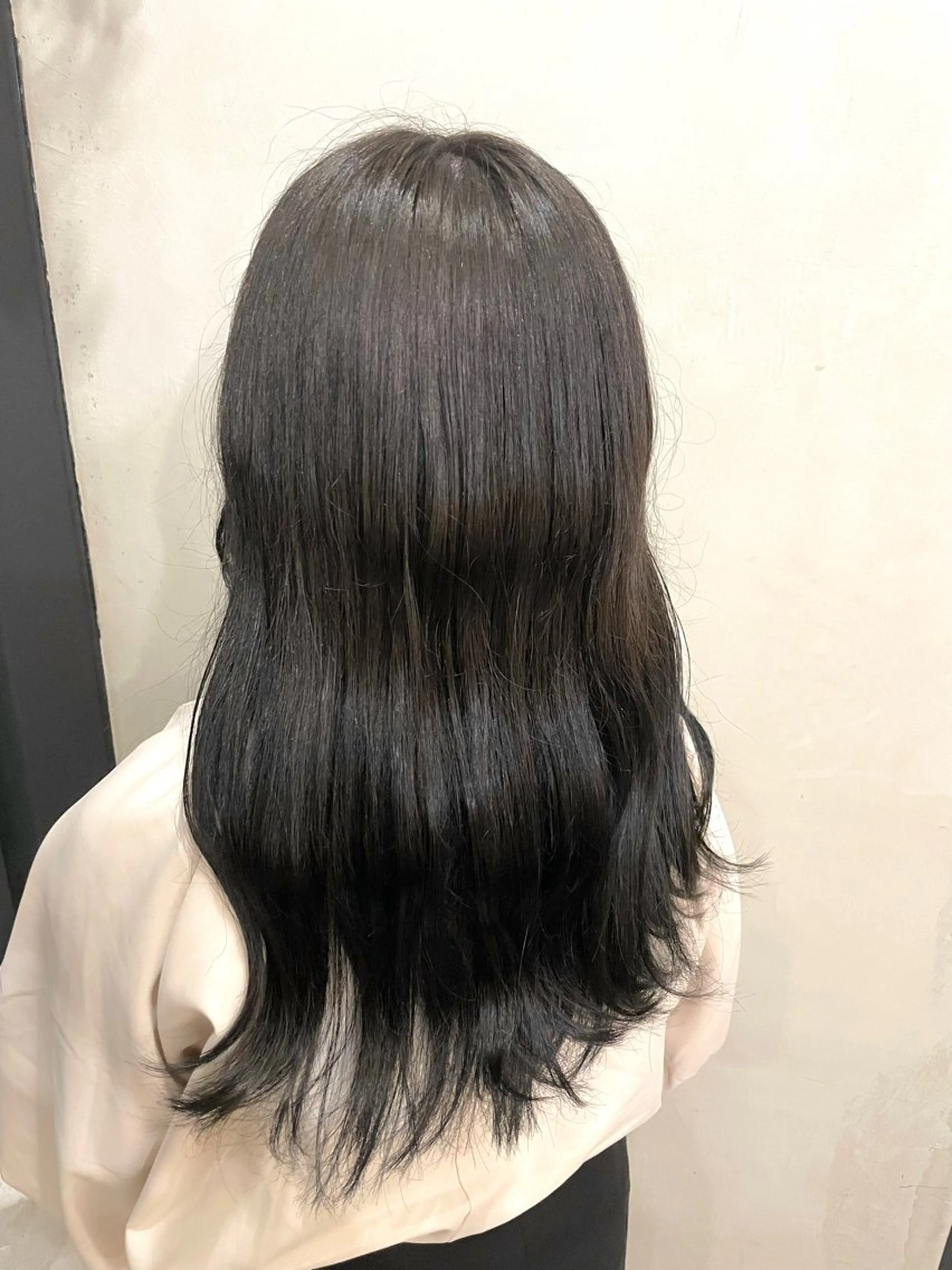 ロング カラー 黒髪 ブルーカラー ブルーブラック ✨メンズ縮毛モデル 募集✨イブキのヘアスタイル
