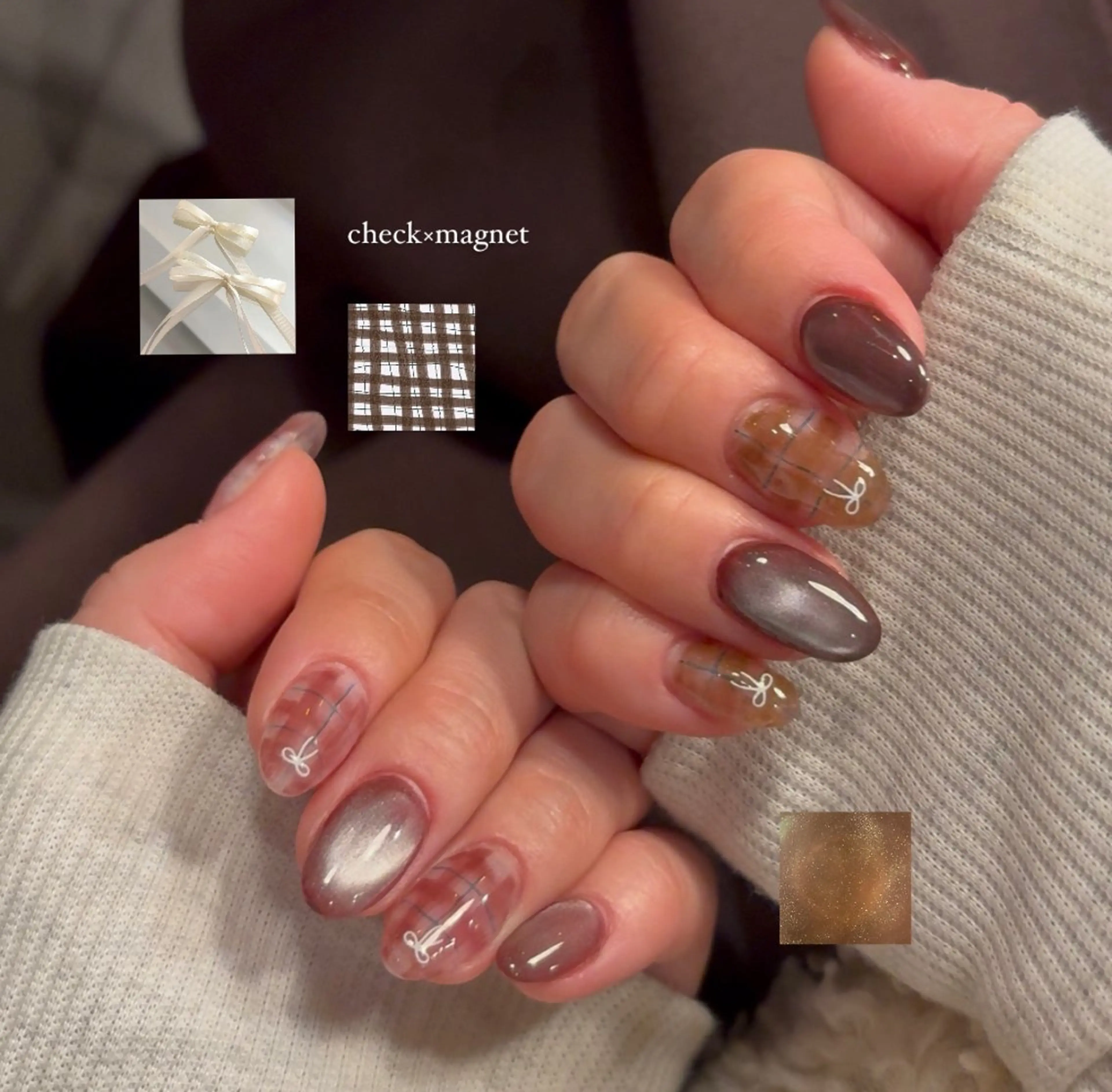 ネイル 長さ出し フットネイル ジェルネイル マグネットネイル 持ち込み chipie_ momiのネイルデザイン