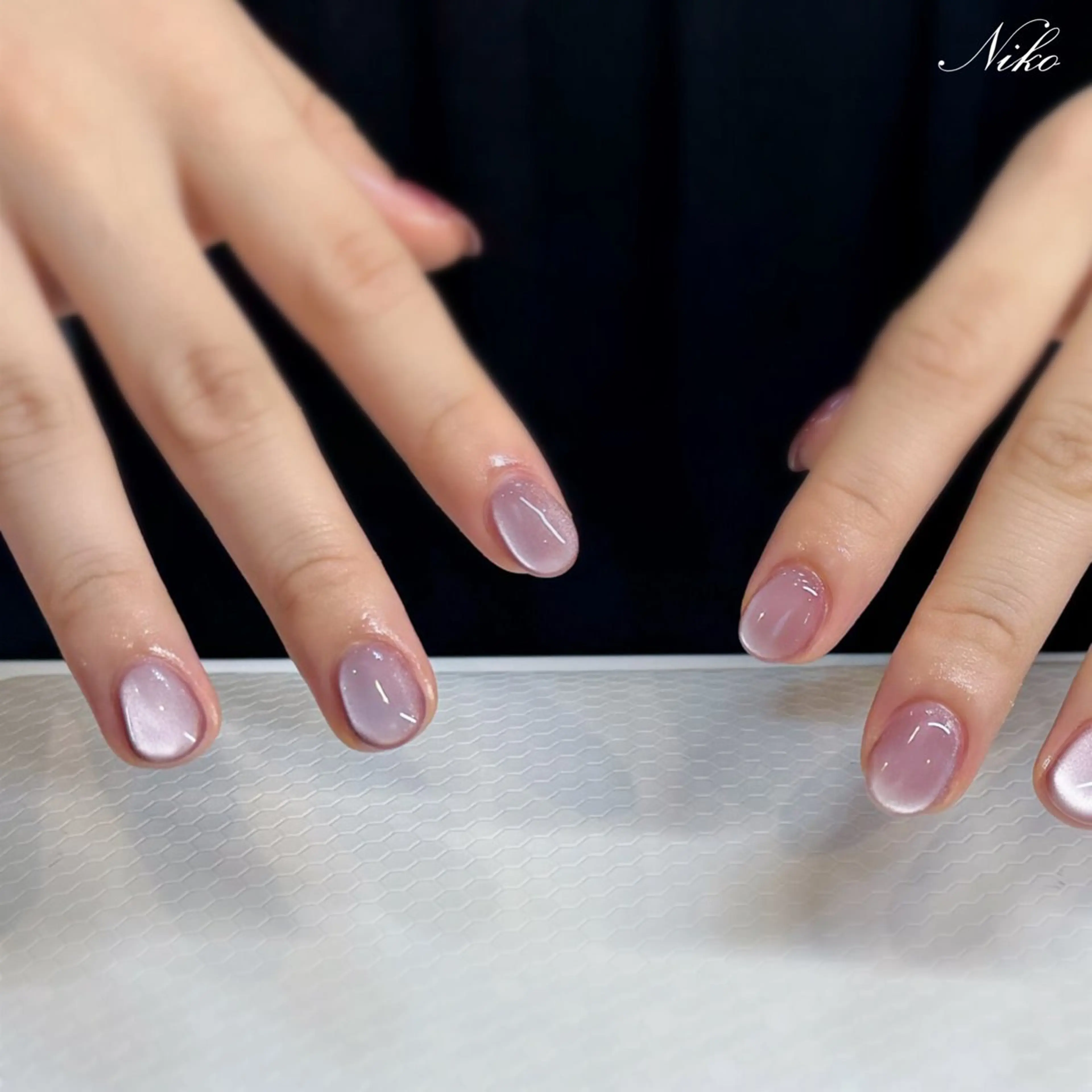 ネイル チークネイル 長さ出し フラッシュネイル フットネイル フレンチネイル Niko nailサロンのネイルデザイン