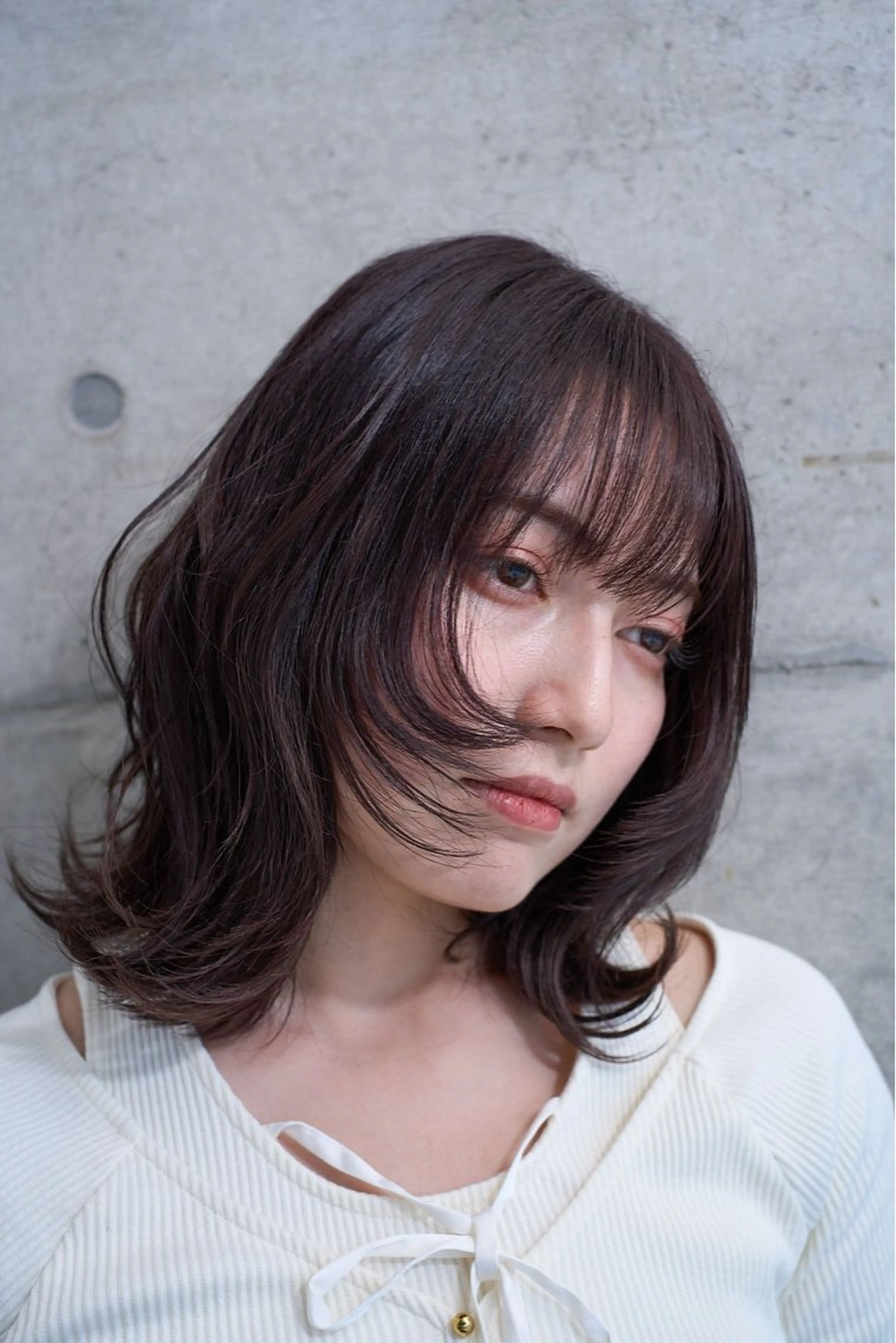 ミディアム カット トリートメント 💎似合わせのプロ 💎透明感カラー杉原のヘアスタイル