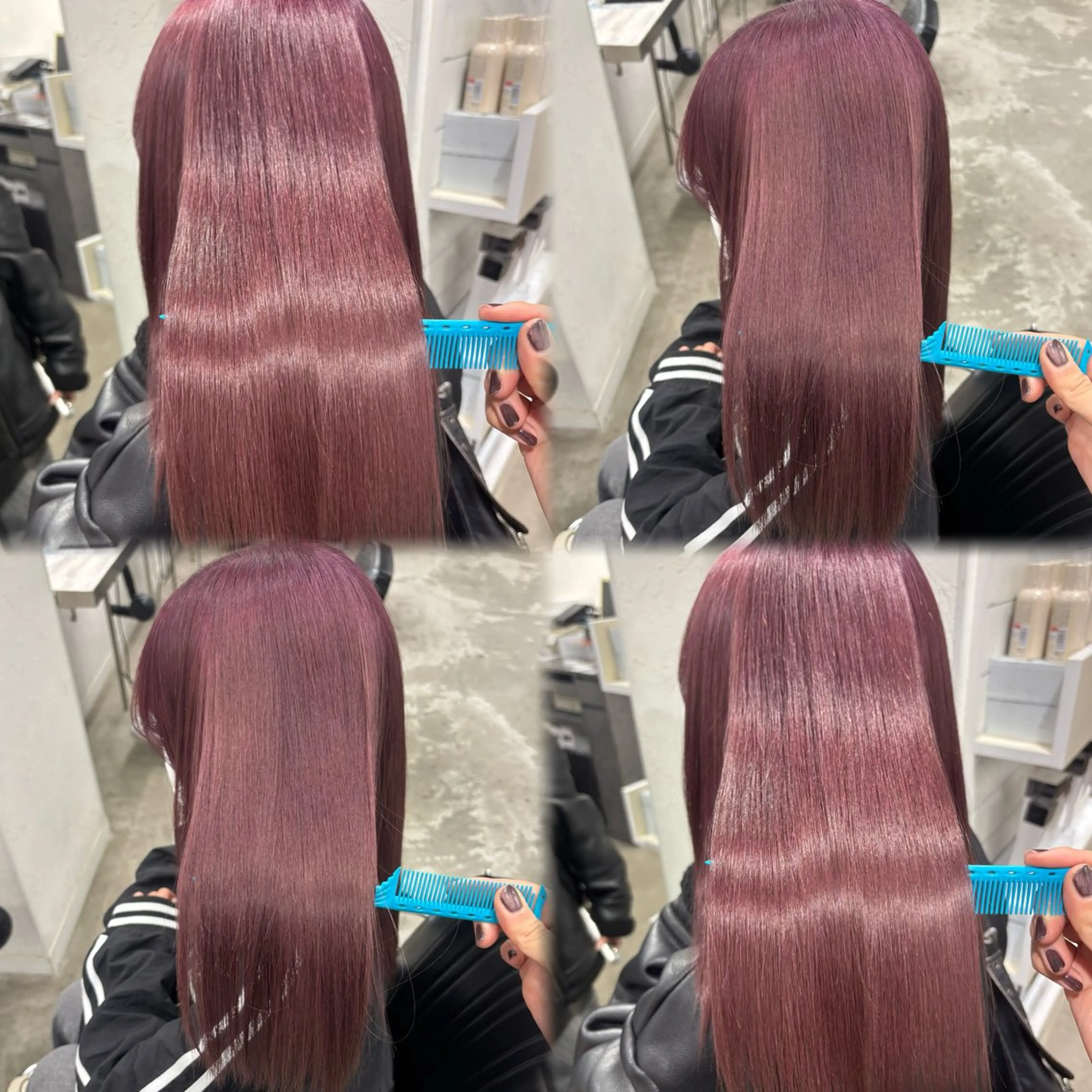 セミロング カラー ヘアカラー 髪質改善/縮毛矯正/ 暖色カラー🎀🪞のヘアスタイル