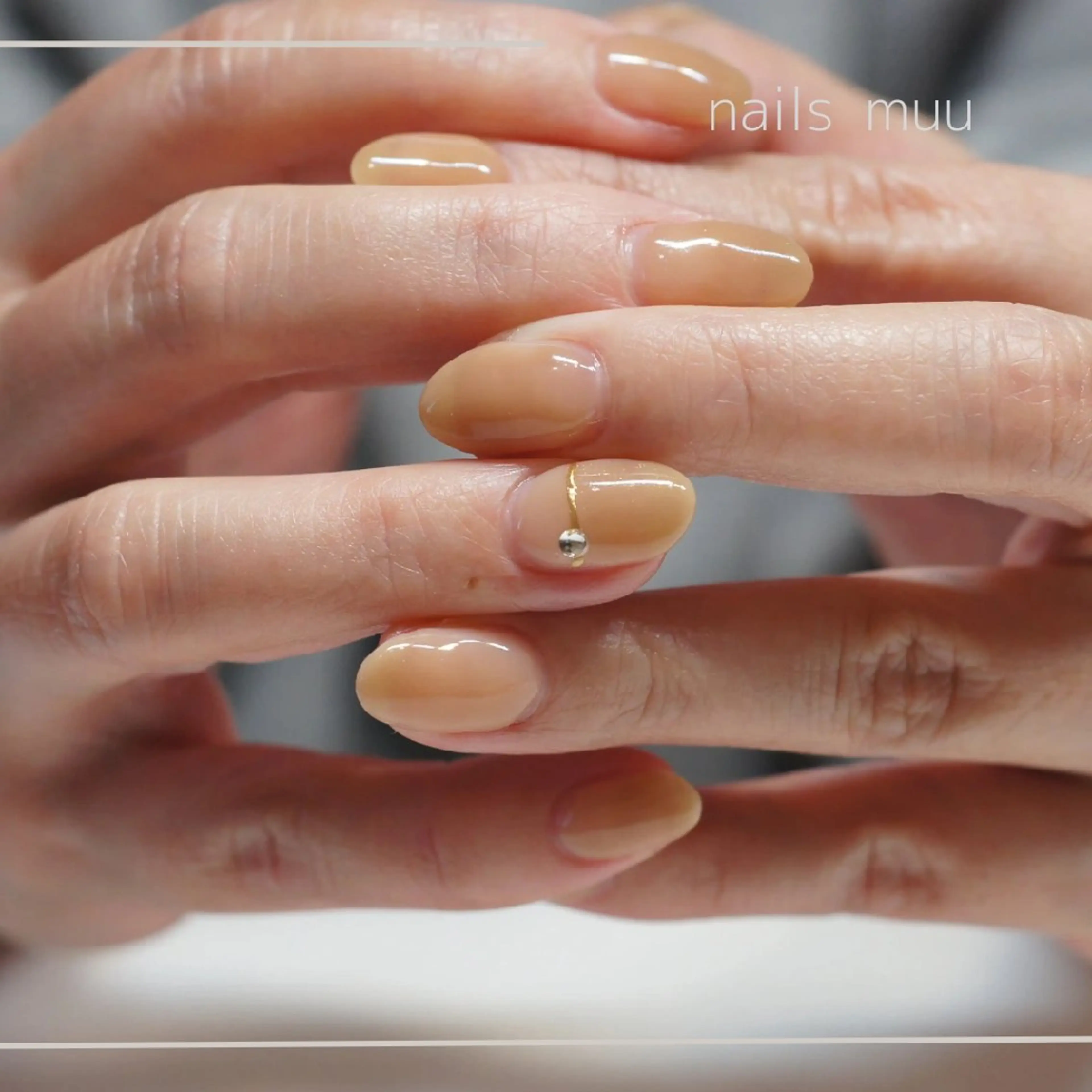 ネイル ブルー ジェルネイル オフィスネイル 春ネイル ハンドネイル nails muu まゆのネイルデザイン