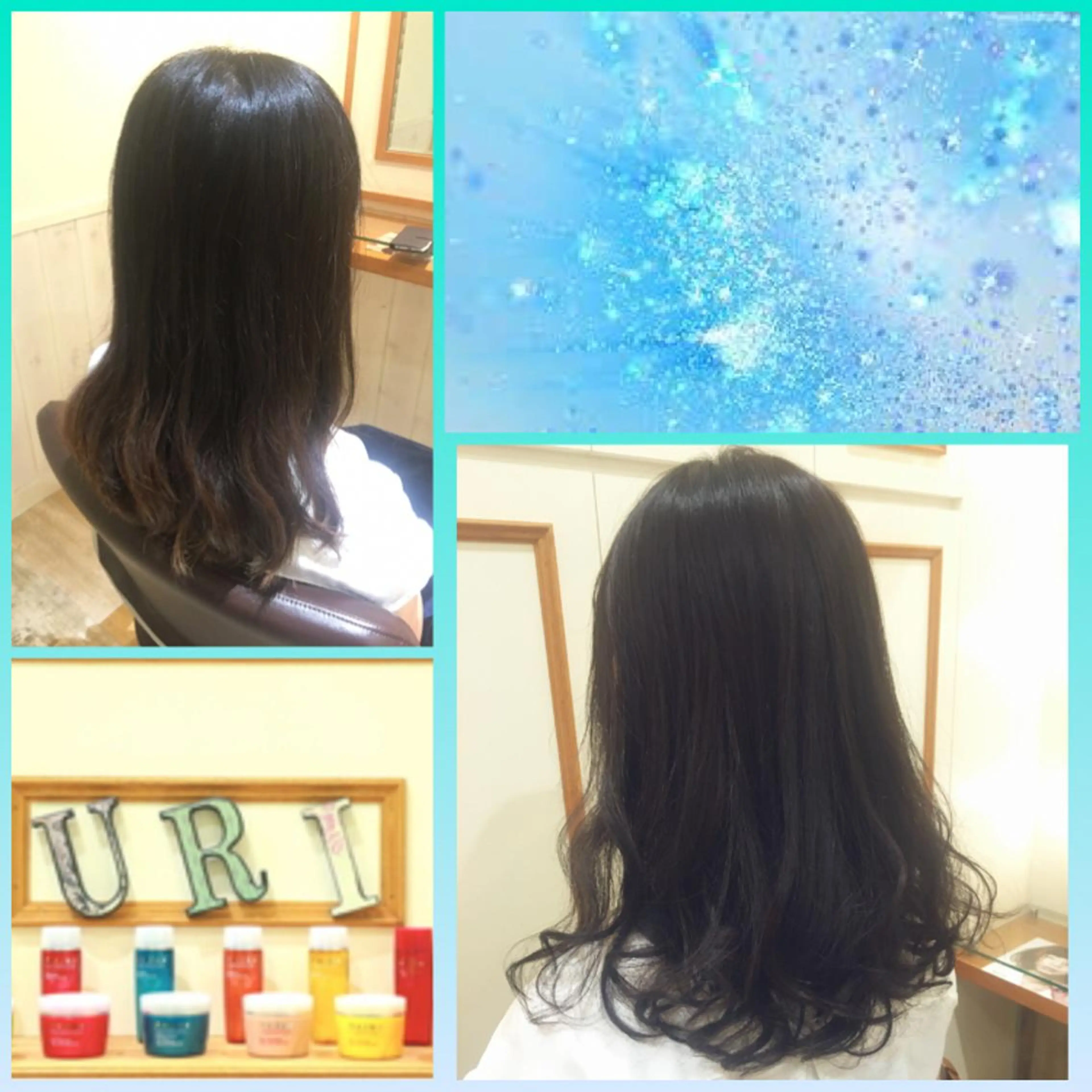 ミディアム セミロング ロング カラー ブルーカラー 透明感カラー 代表🎀 ふわモテ愛 され髪🩷yumiのヘアスタイル