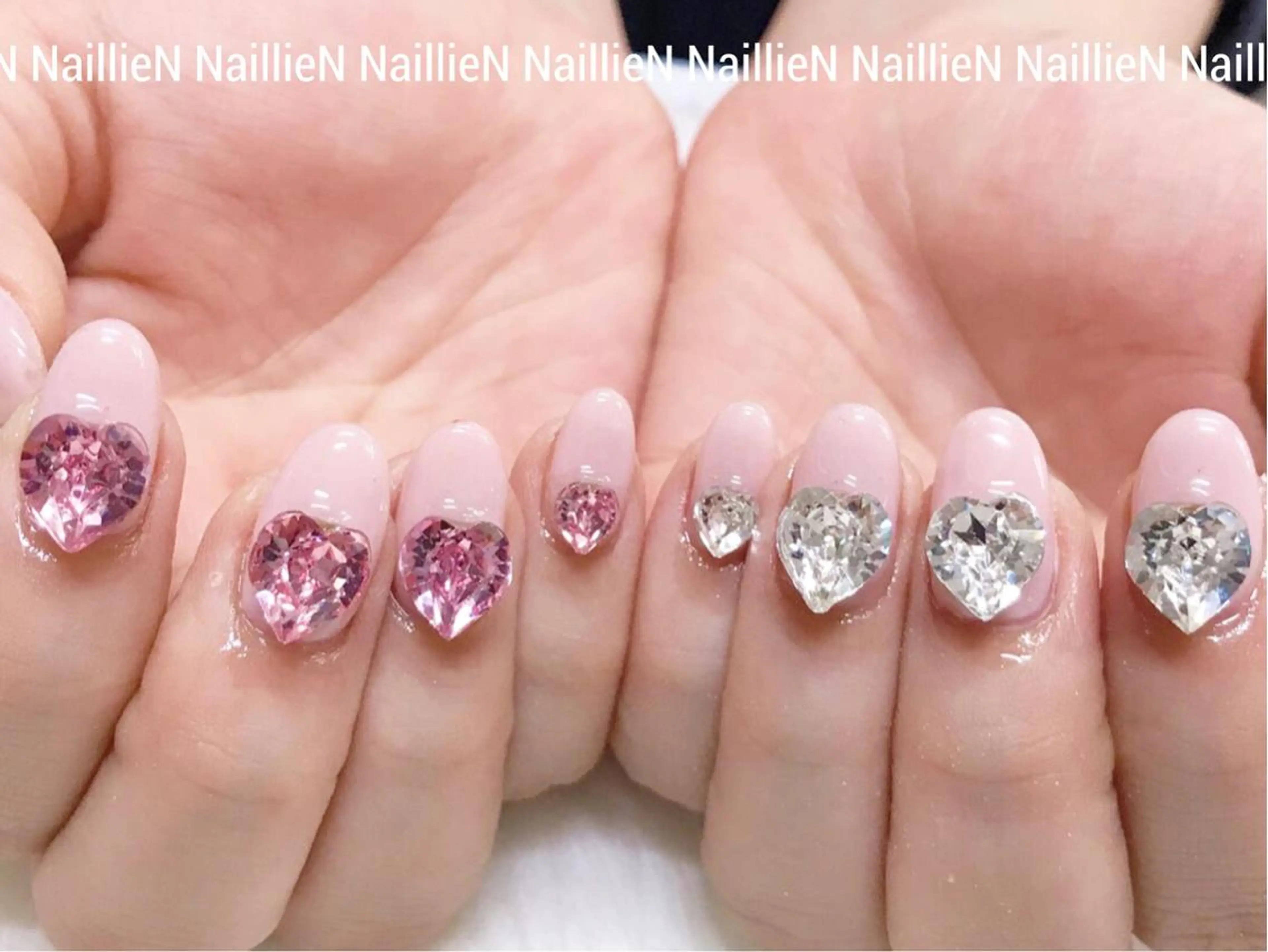 ネイル ハート キラキラネイル Nail lieNのネイルデザイン