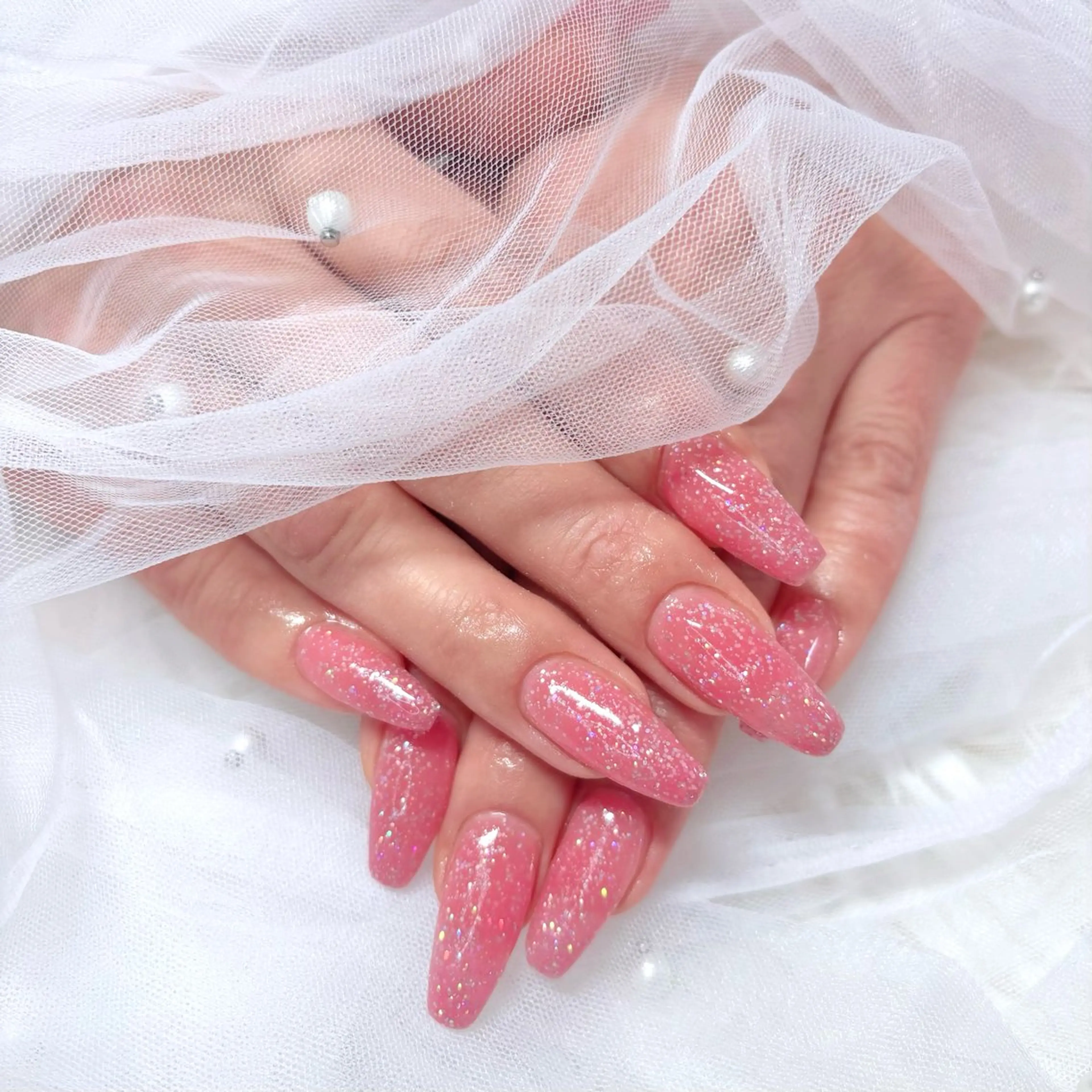 ネイル ピンク スカルプネイル 春ネイル ハンドネイル Noix nailのネイルデザイン