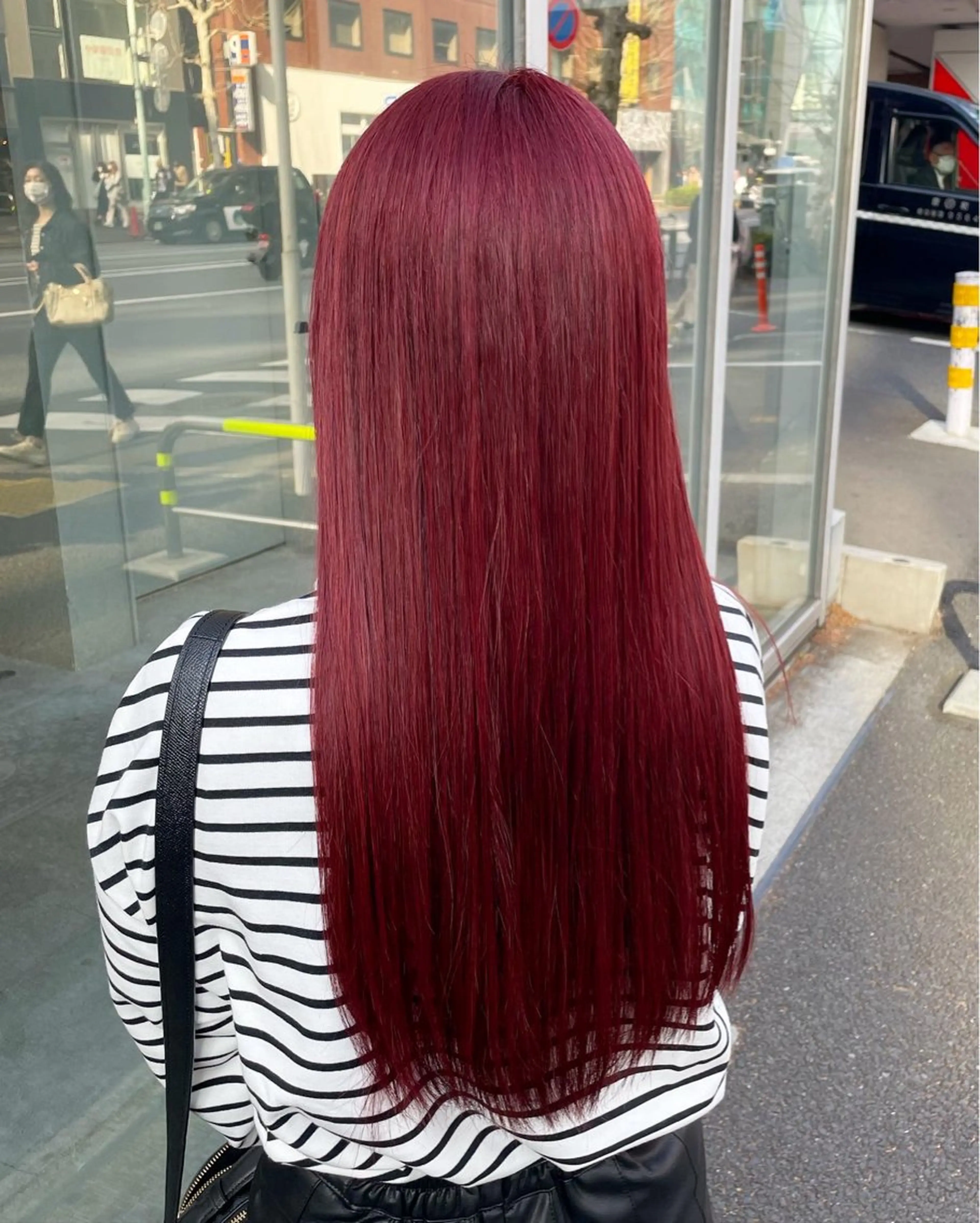 ロング カラー ヘアアレンジ 赤み消しブラウン プロ🐿けんご🐿のヘアスタイル