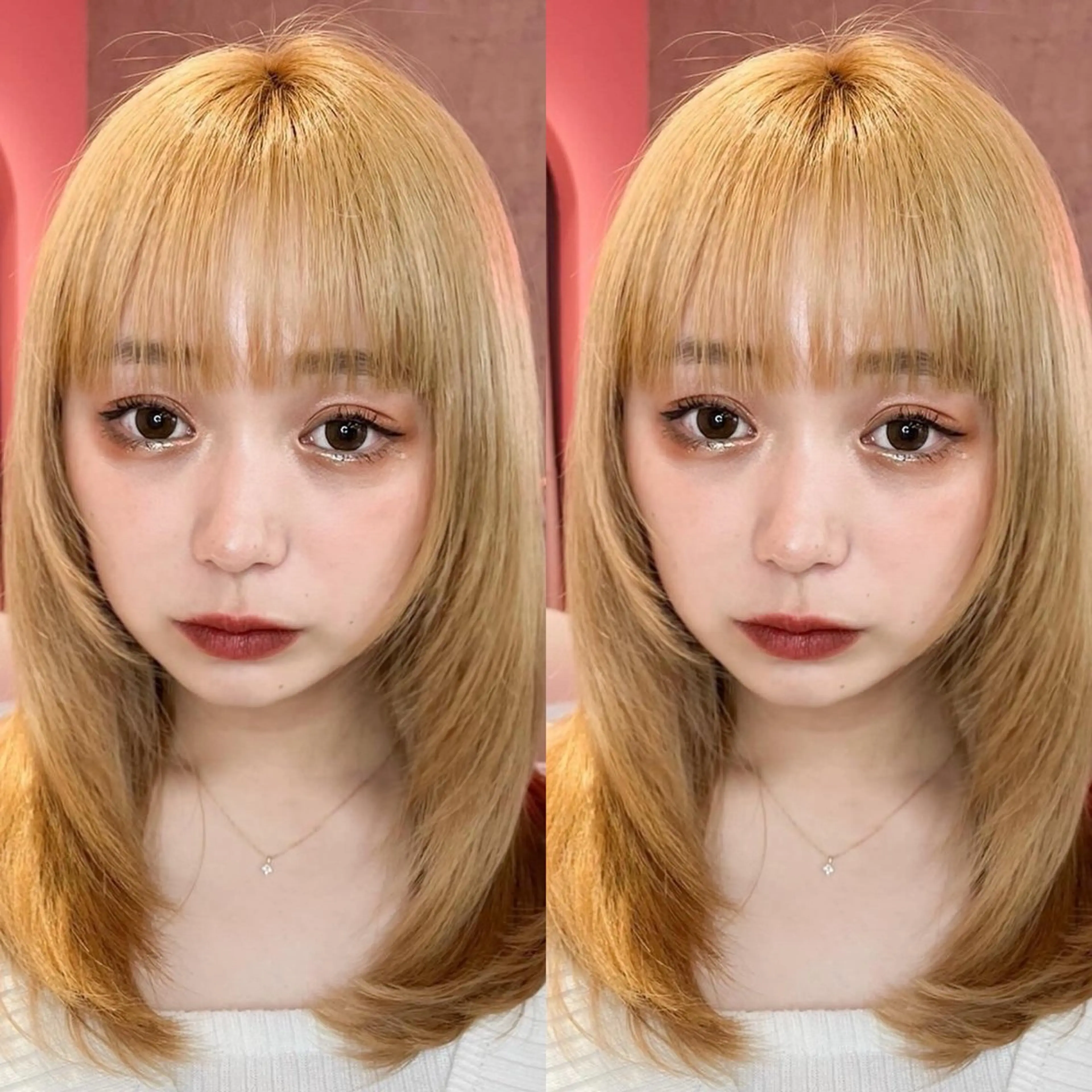 ミディアム カラー 山崎/ボブ縮毛矯正 レイヤー髪質改善のヘアスタイル