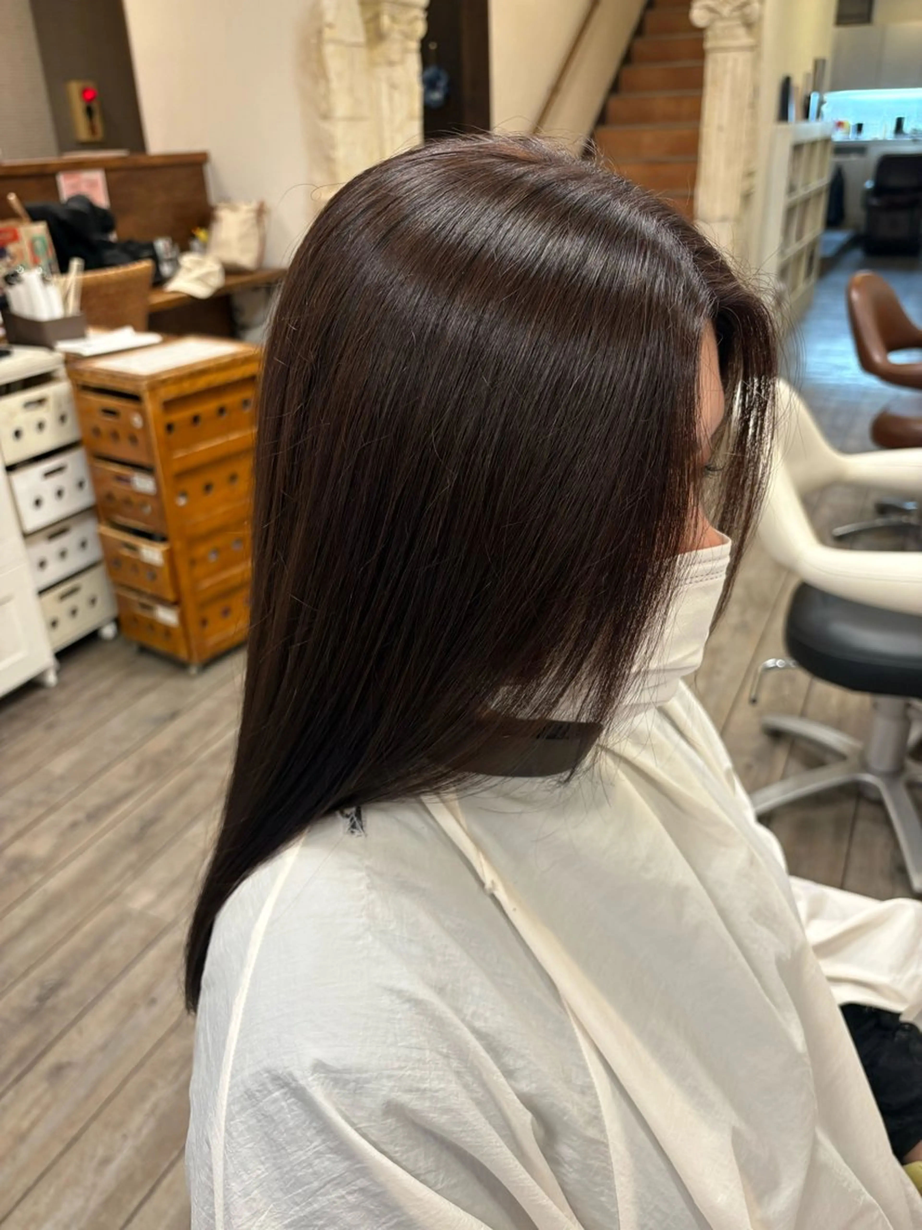 セミロング カラー ヘアカラー 島田 つかさのヘアスタイル