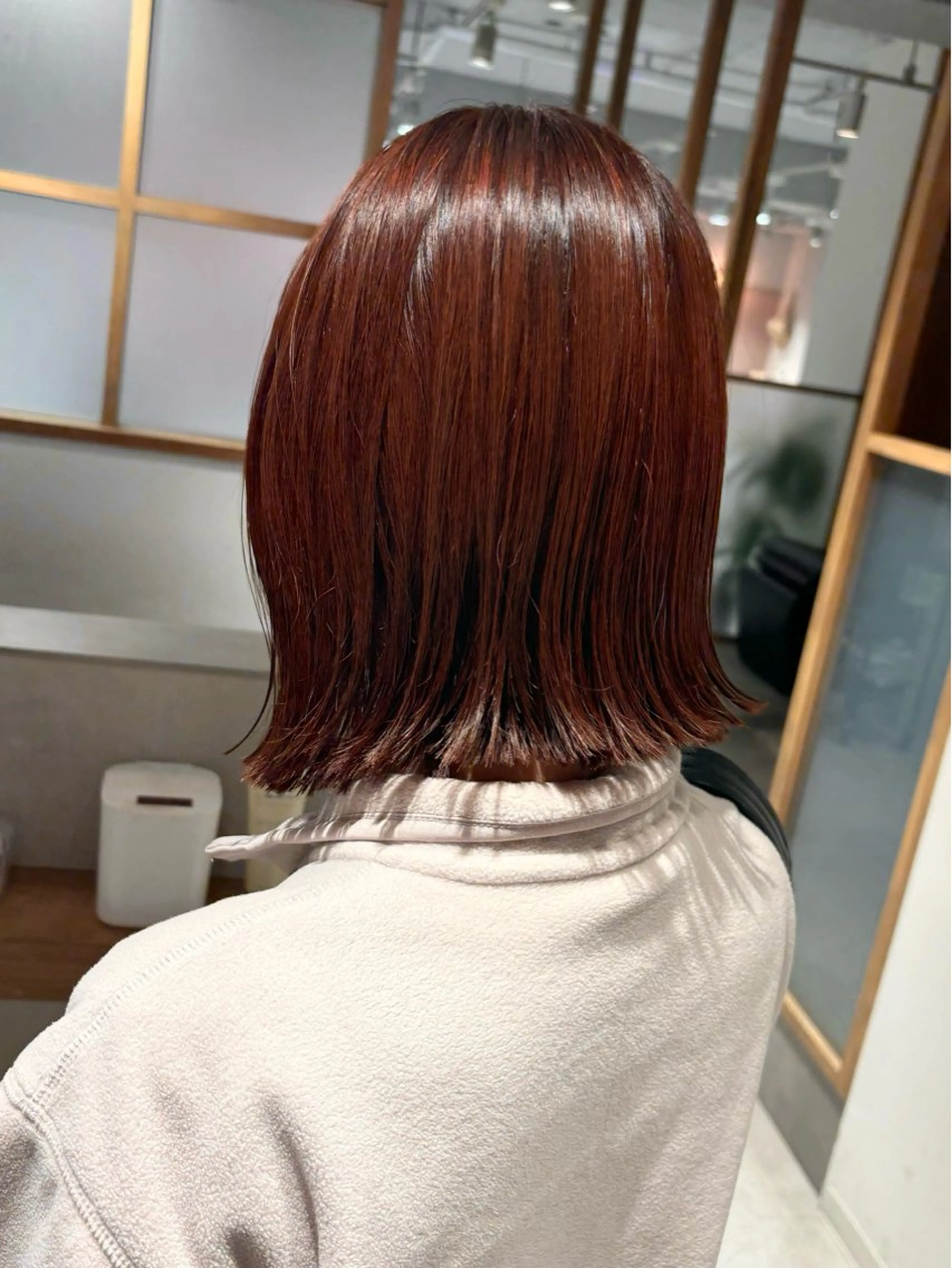 ミディアム カラー カット ヘアカラー トリートメント mei｜顔まわり ×透明感カラーのヘアスタイル