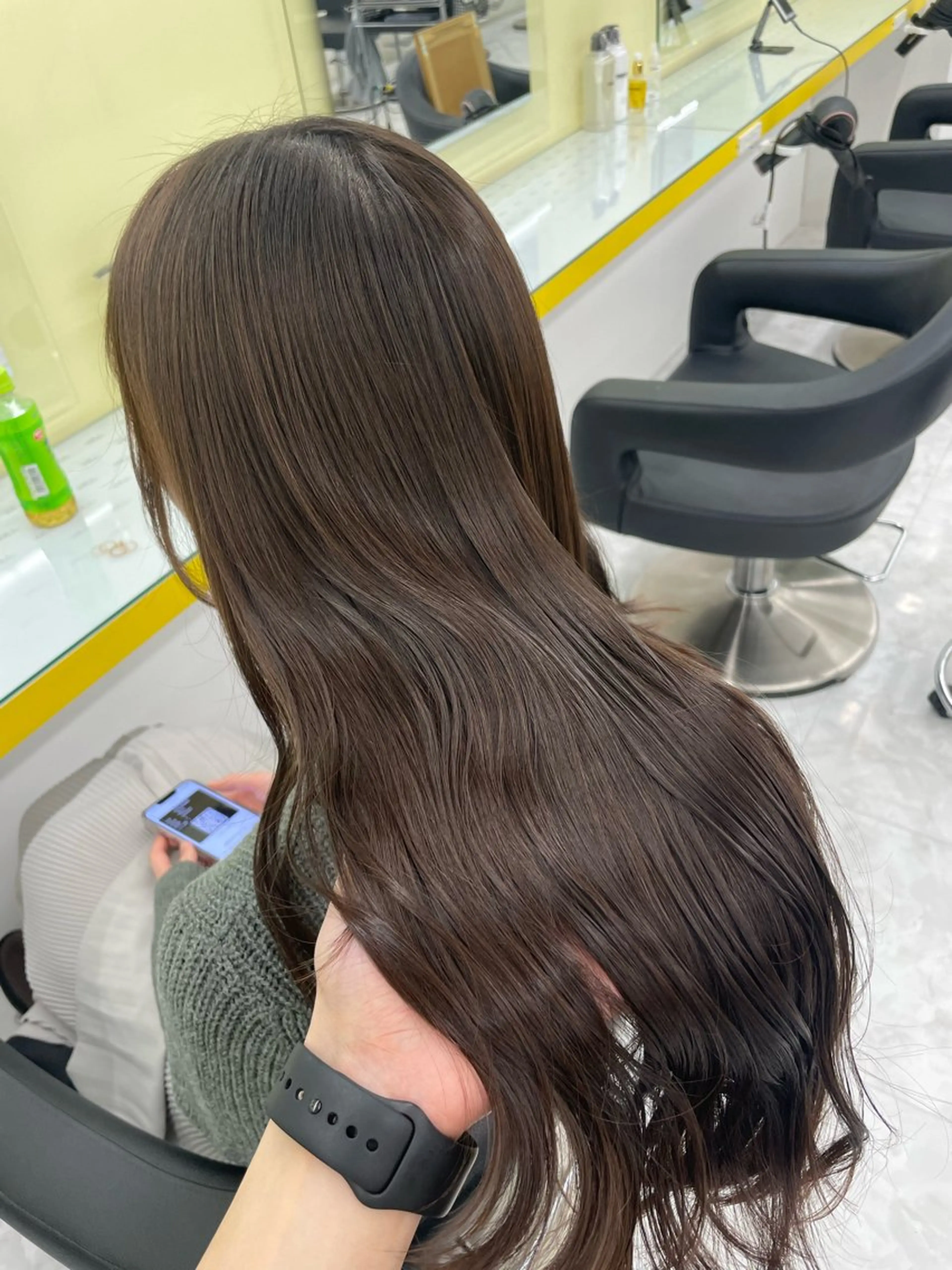 ロング カラー ヘアアレンジ ブリーチ カット ヘアカラー トリートメント 💕透明感暗髪💕 りくのヘアスタイル