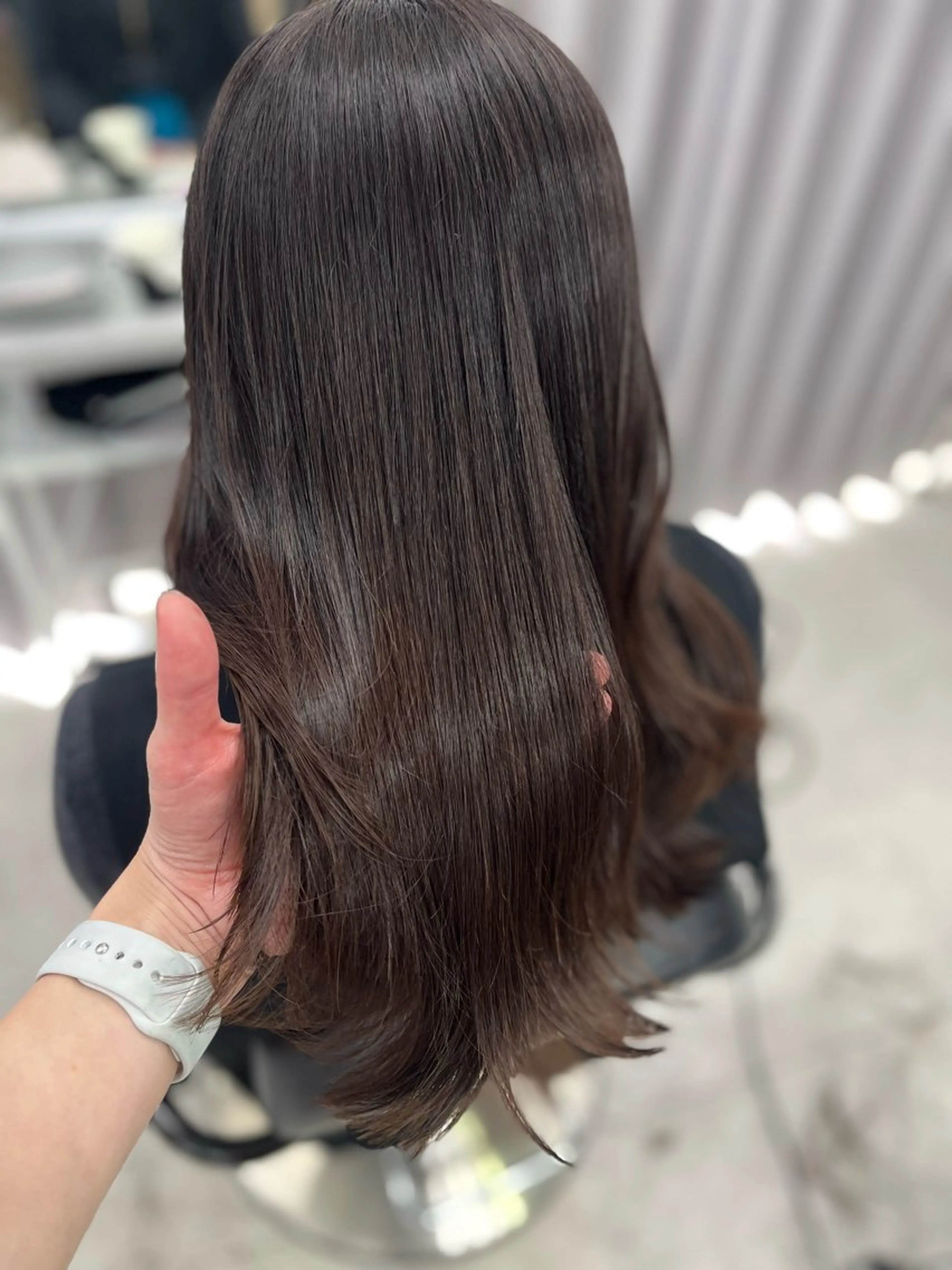 セミロング カラー ブラウンカラー バイオレットカラー バイオレットブラウン カット ヘアカラー トリートメント 🫧ぷる艶カラー🫧 Yuubi🦩のヘアスタイル