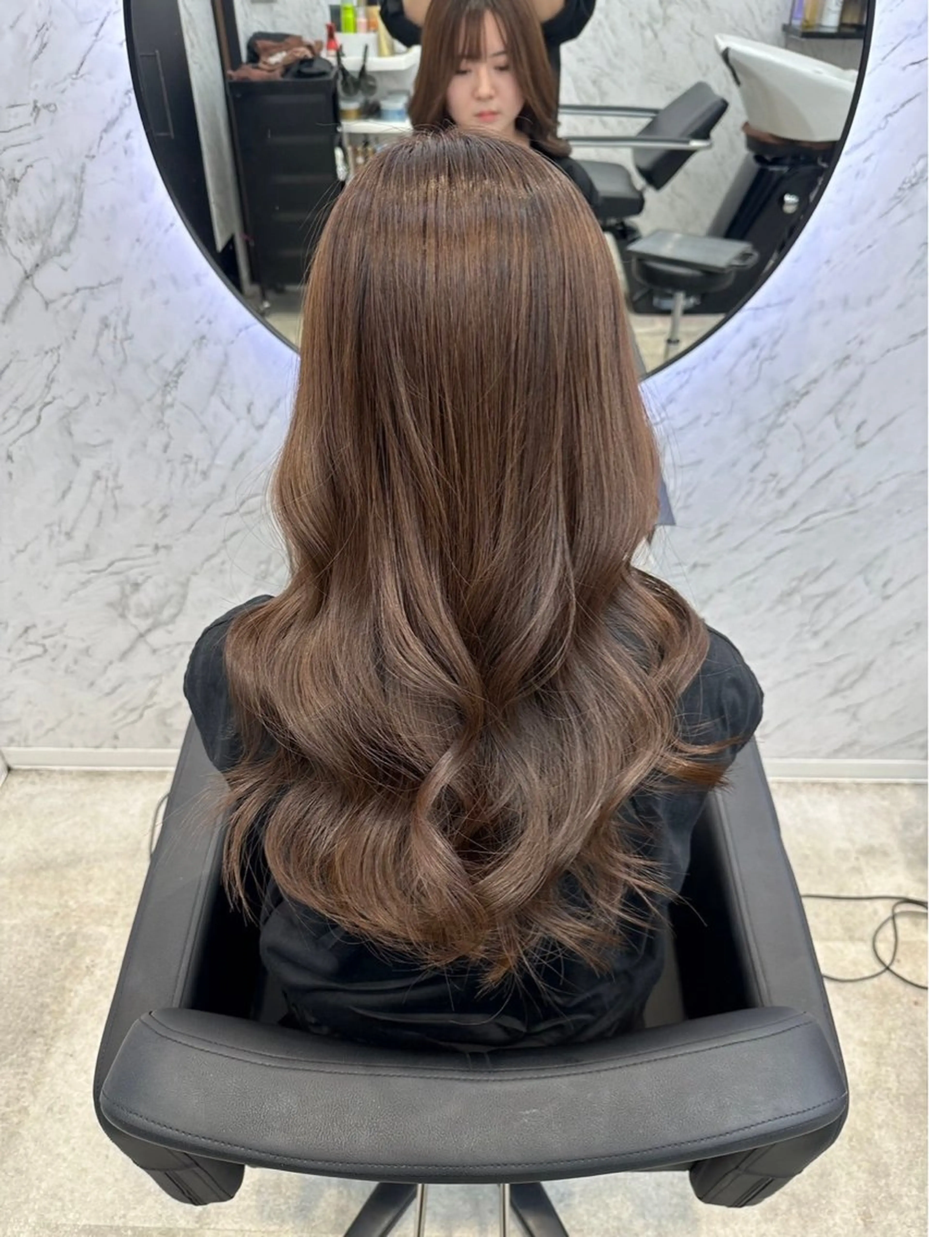 ロング カラー ブラウンカラー ヘアカラー hair salon dot. mooda 韓国風サロン 町田店所属・韓国風ヘア🎀🩶 /♡𝓝𝓸𝓪♡のヘアスタイル