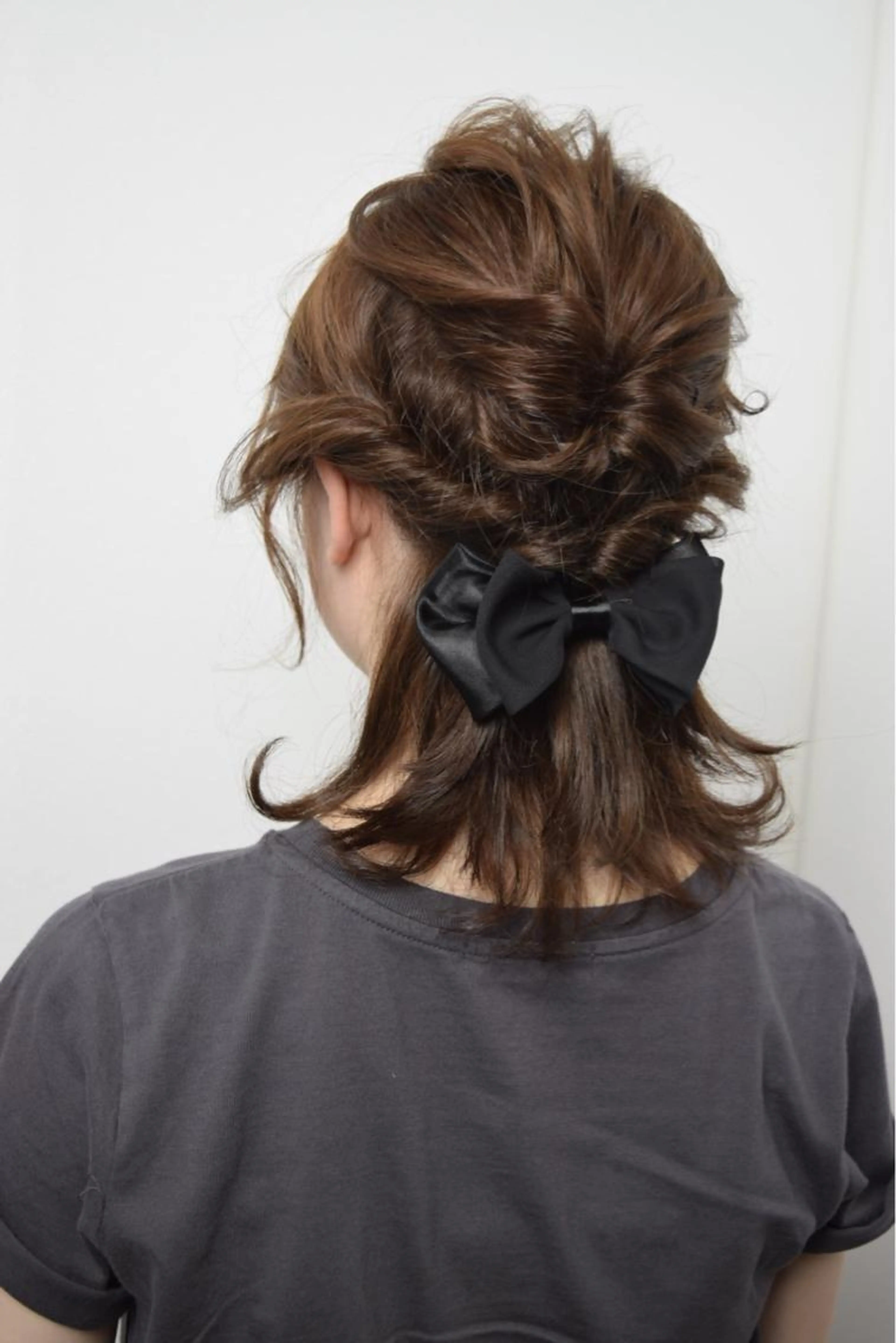 ハーフアップ・編みおろし・ポニーテールの写真