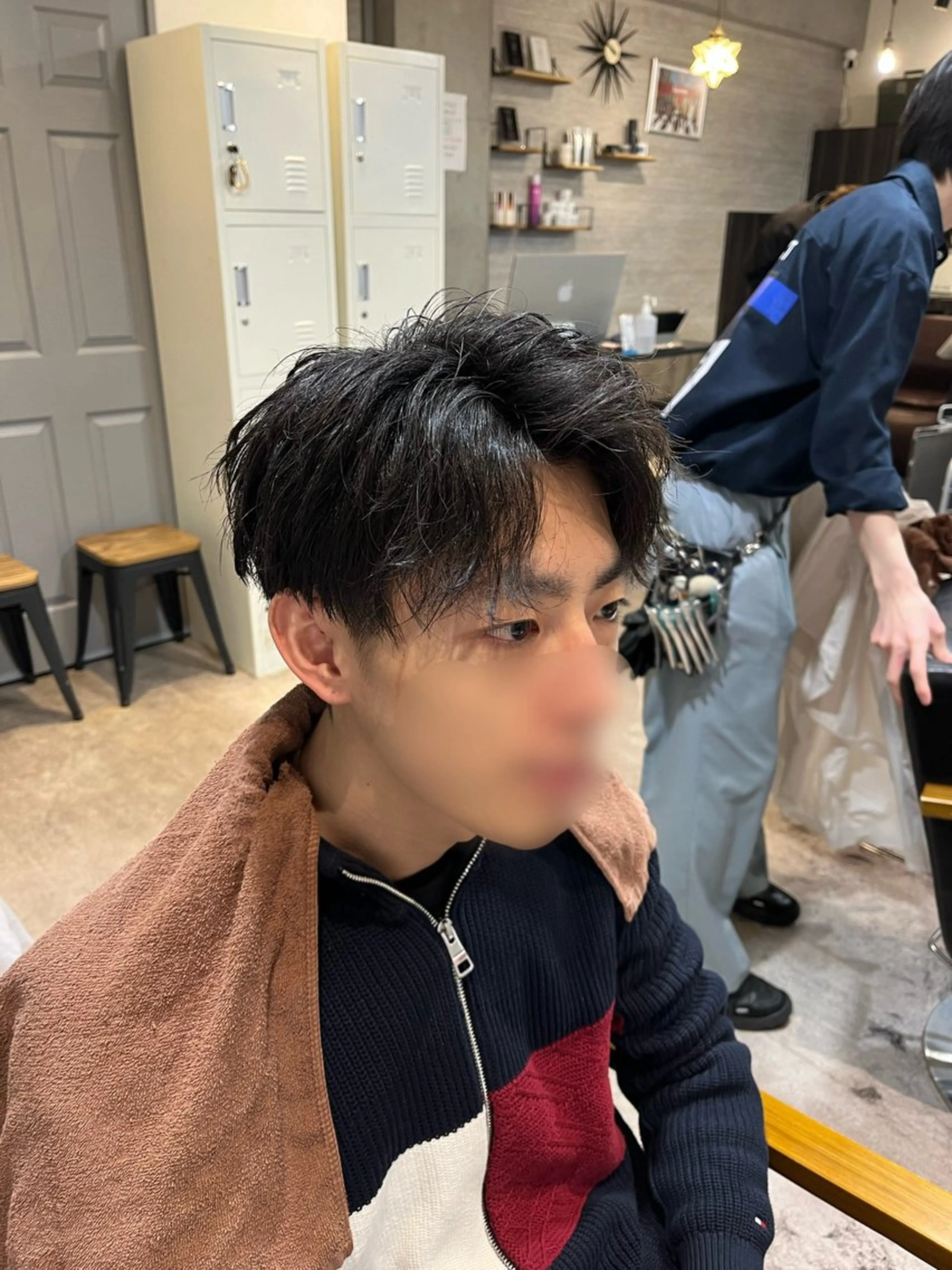 ショート メンズ センターパート くせ毛 FLAVA所属・吉祥寺メンズカット/ 韓国ヘア　渡邉壮太朗のヘアスタイル