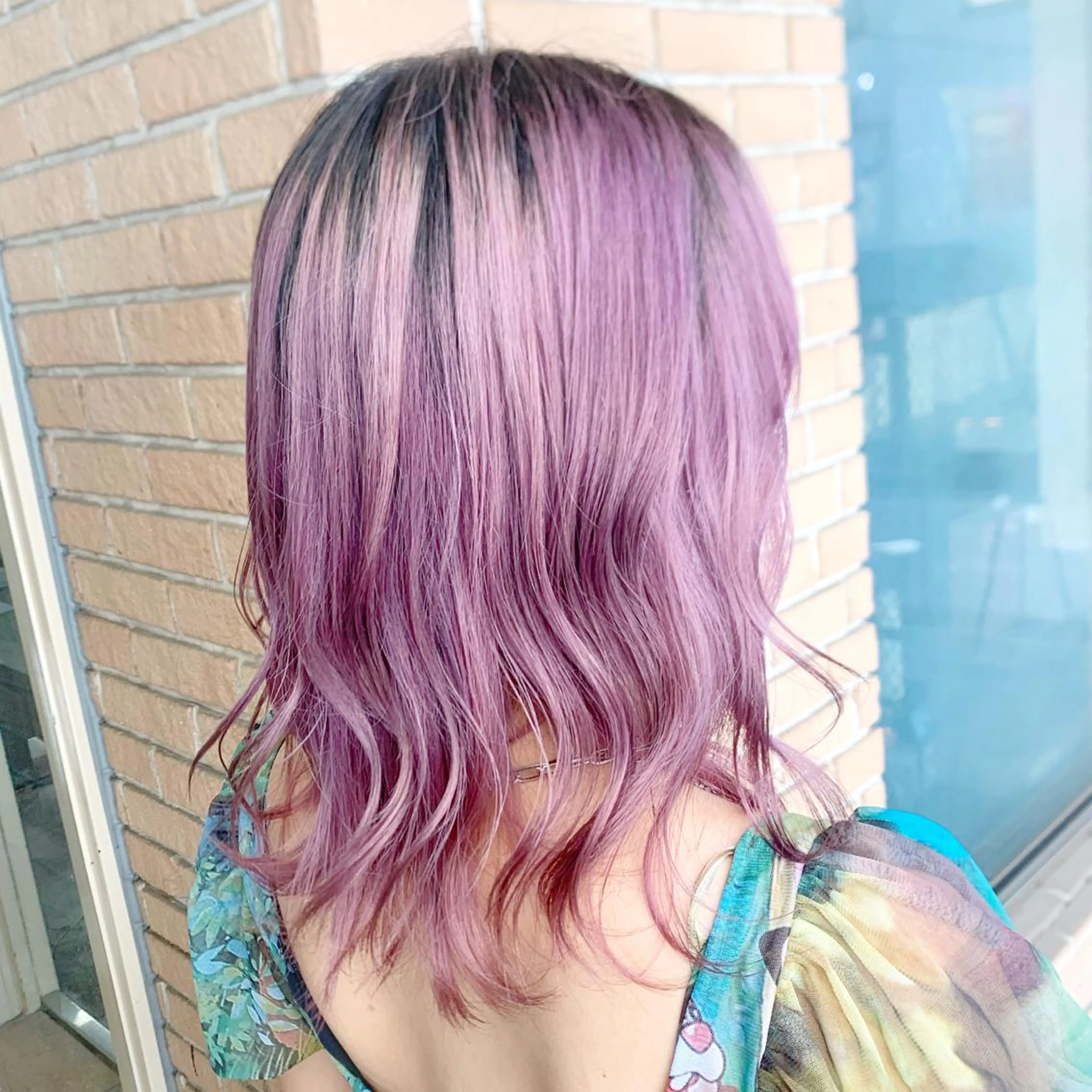 セミロング カラー ヘアアレンジ ブリーチ ヘアカラー ピンクカラー🩷 ヘアセットＮＯ.1のヘアスタイル