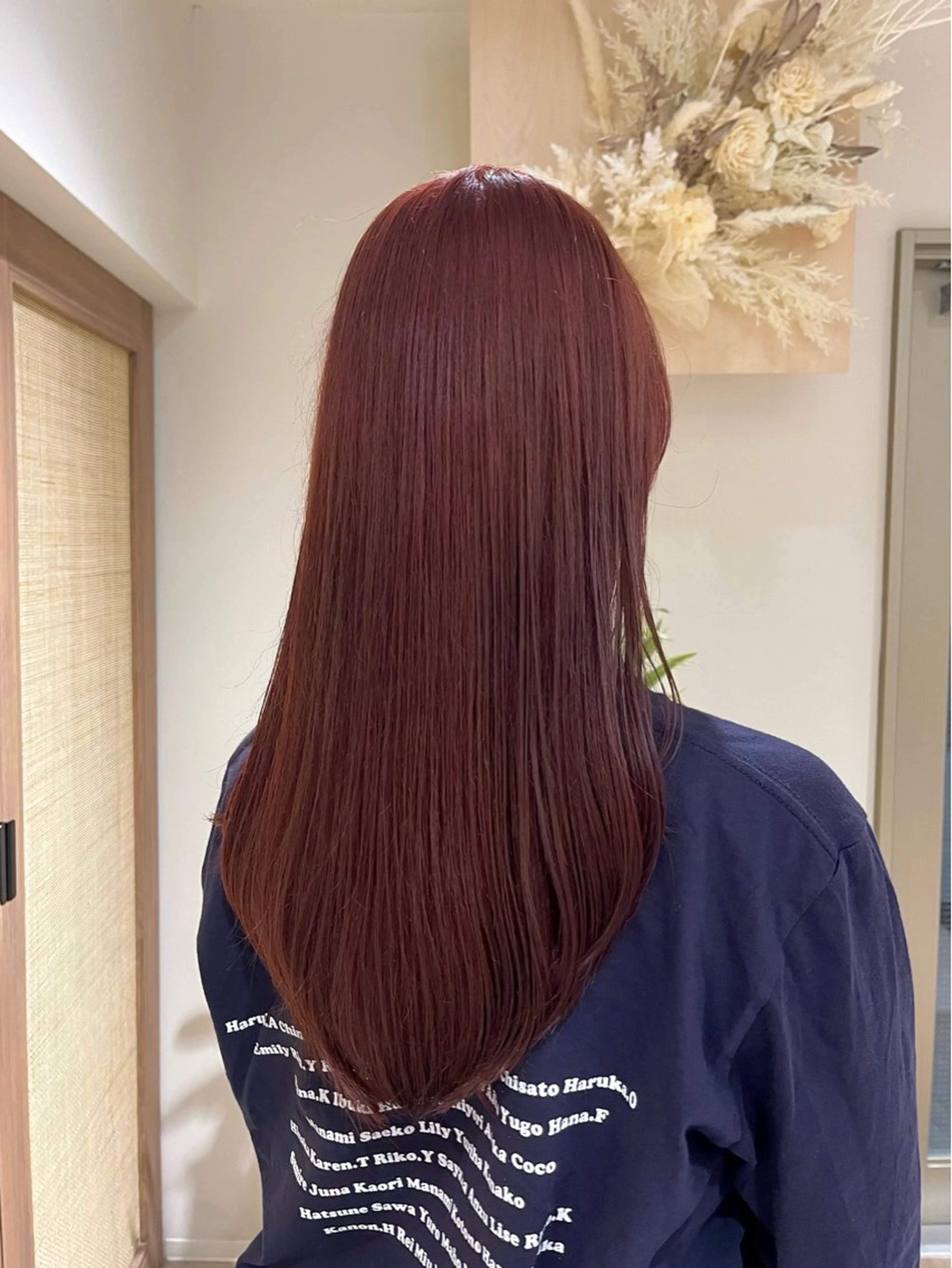 ロング カラー ブリーチ カシス 透明感カラー ダブルカラー ピンクカラー カット ヘアカラー KANO🌷 ブリーチなしカラーのヘアスタイル
