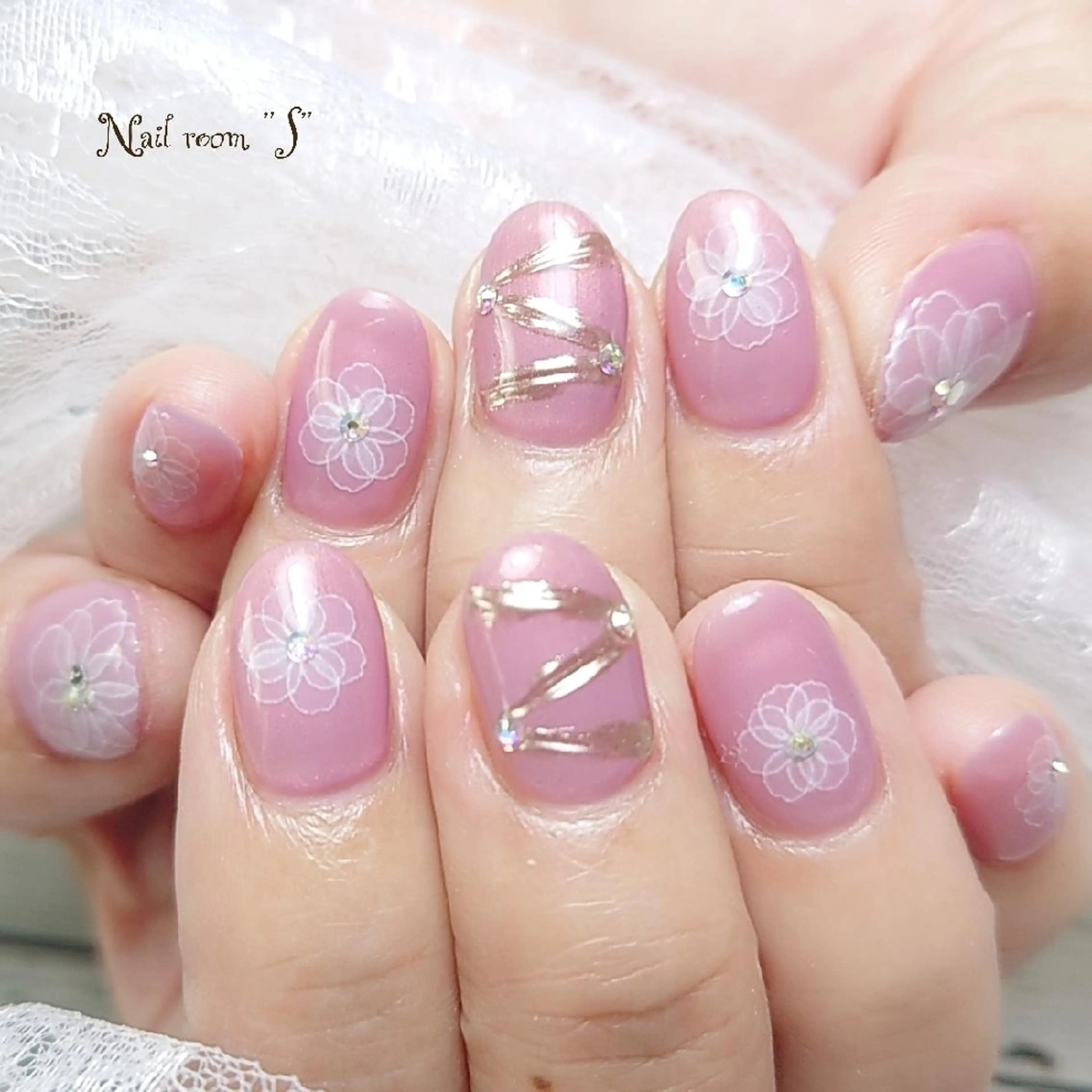 ネイル フラワーネイル Nail room  "S"  SAKAIのネイルデザイン