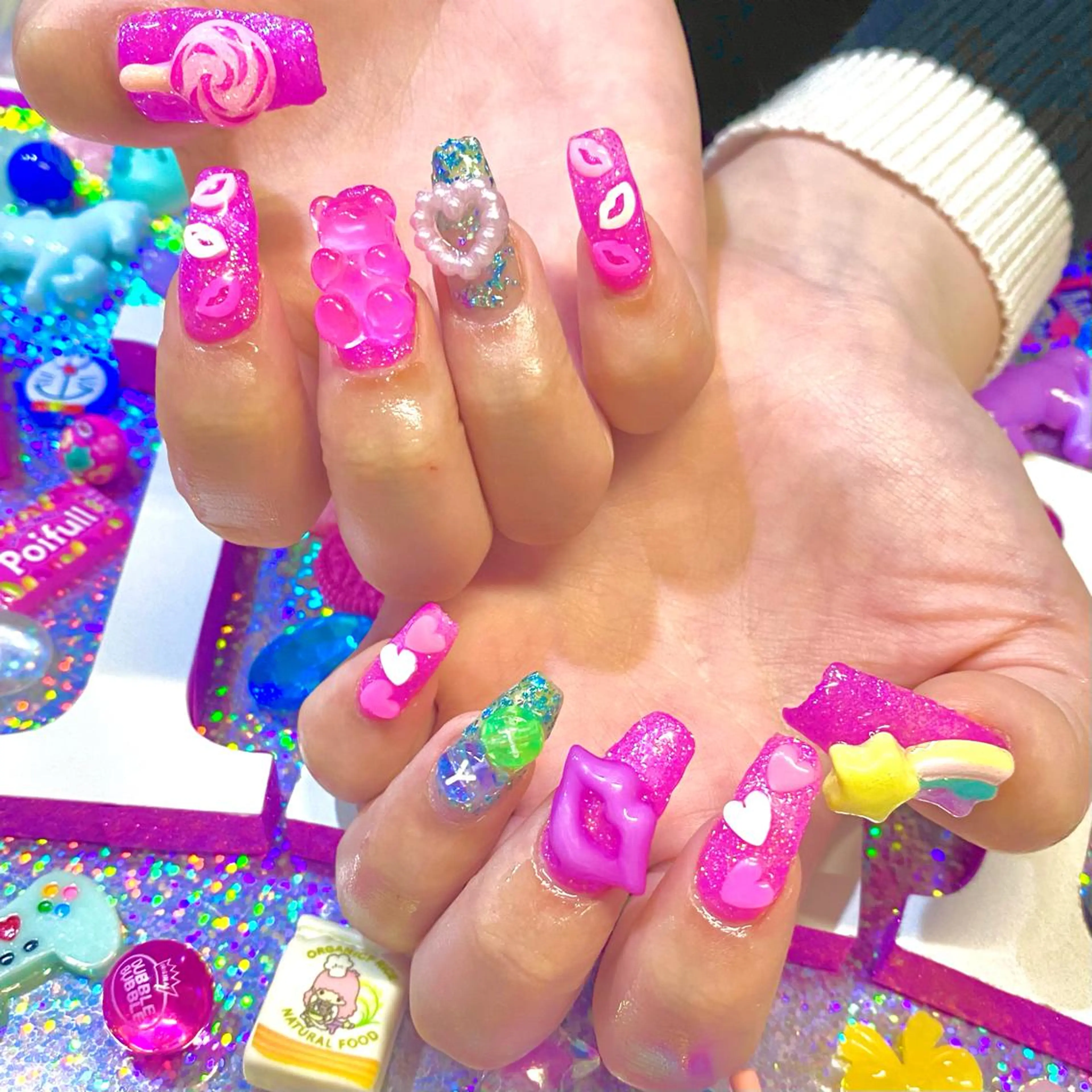 ネイル アートネイル クリアネイル ジェルネイル ニュアンスネイル オフィスネイル 8appy YUKITIN.Bのネイルデザイン